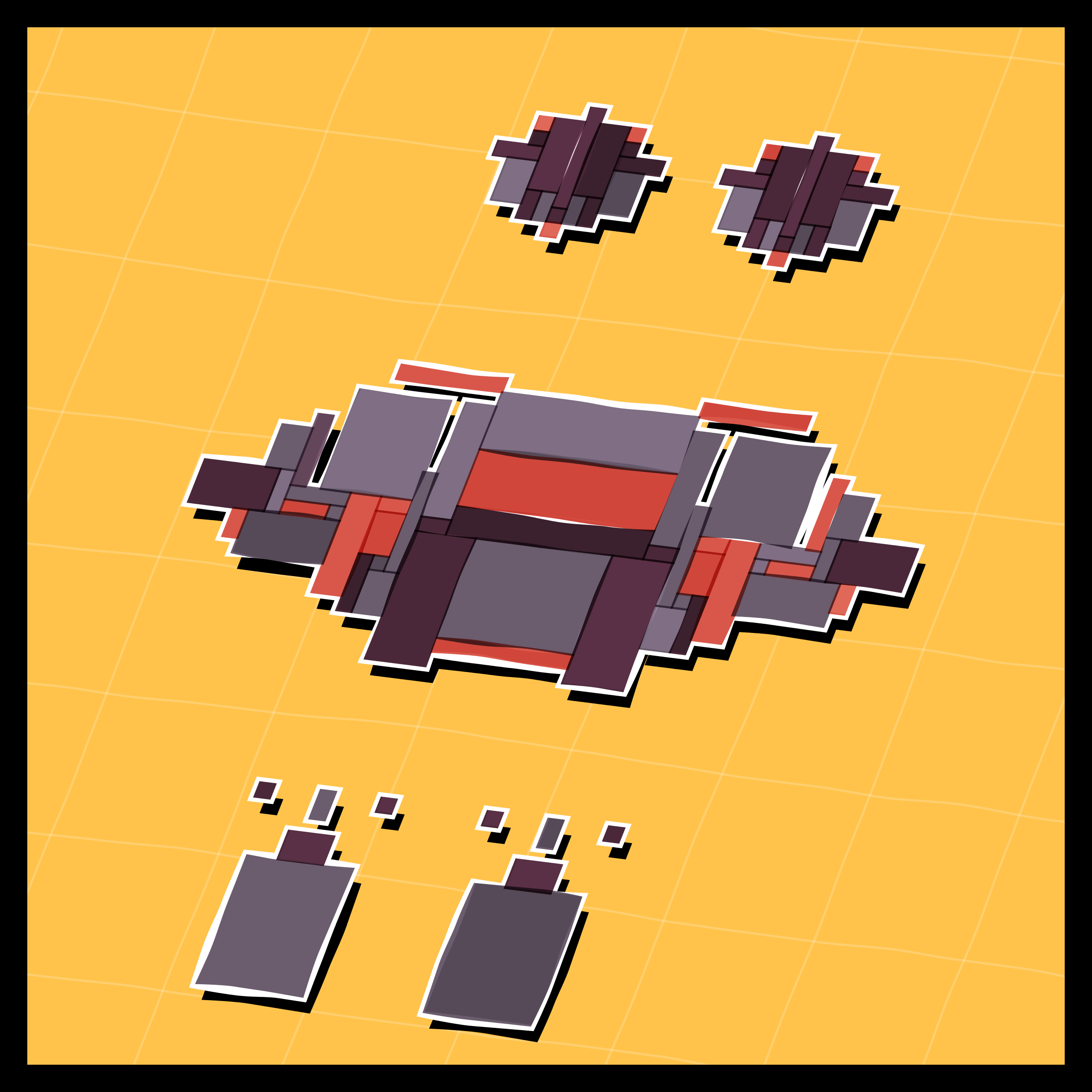 Art Blocks - Art Blocks v2 - Paper Armada #411 - NFT # 37000411