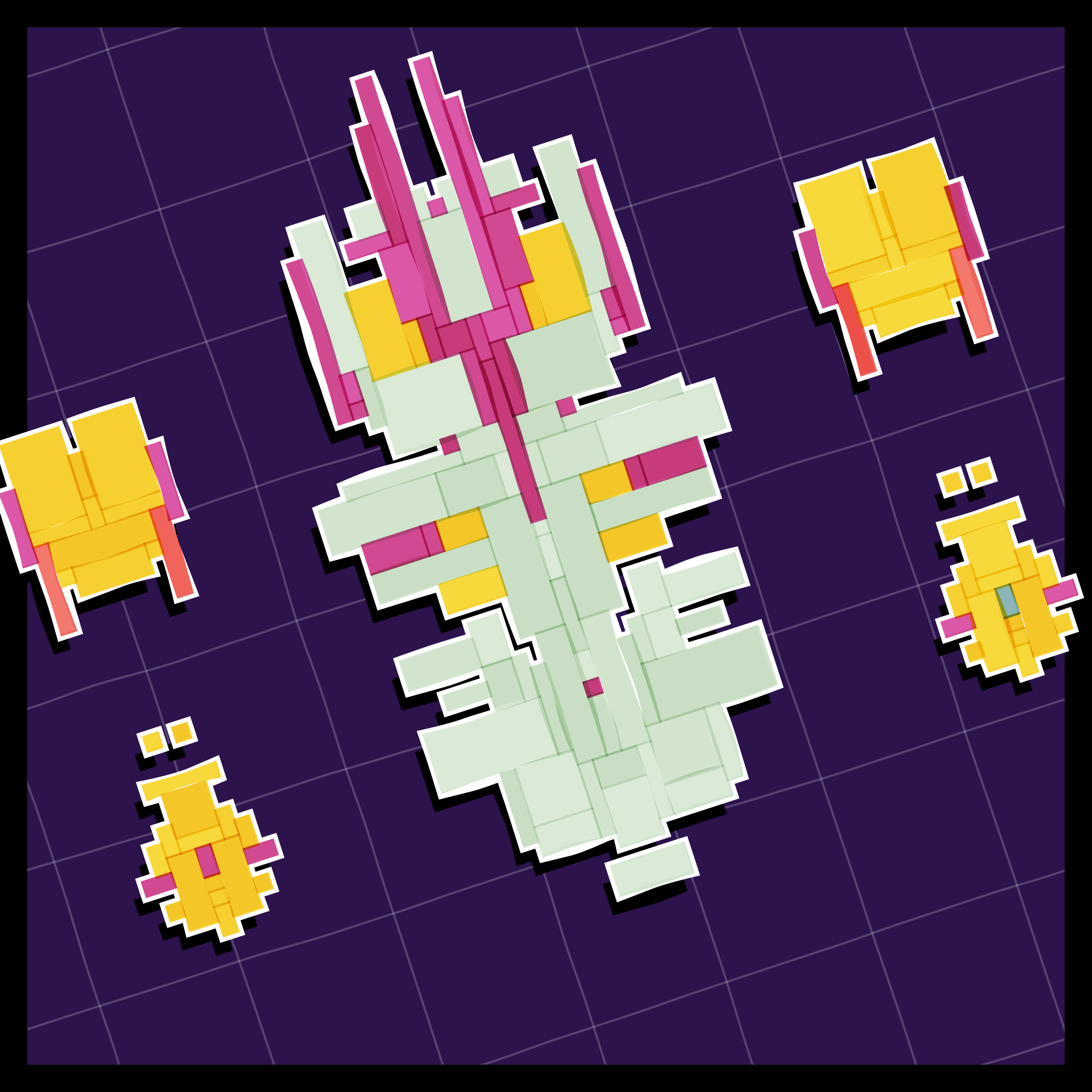 Art Blocks - Art Blocks v2 - Paper Armada #412 - NFT # 37000412