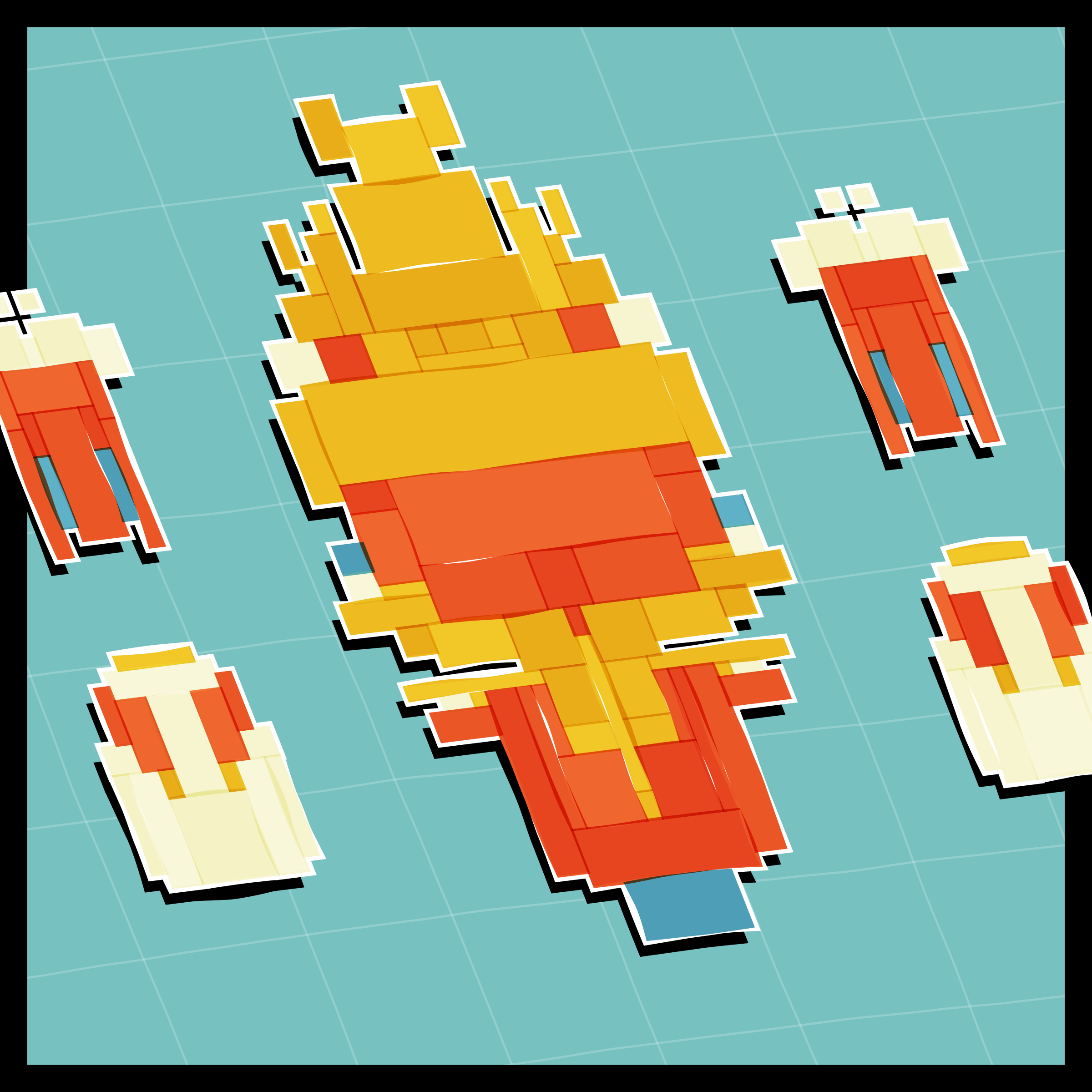 Art Blocks - Art Blocks v2 - Paper Armada #416 - NFT # 37000416