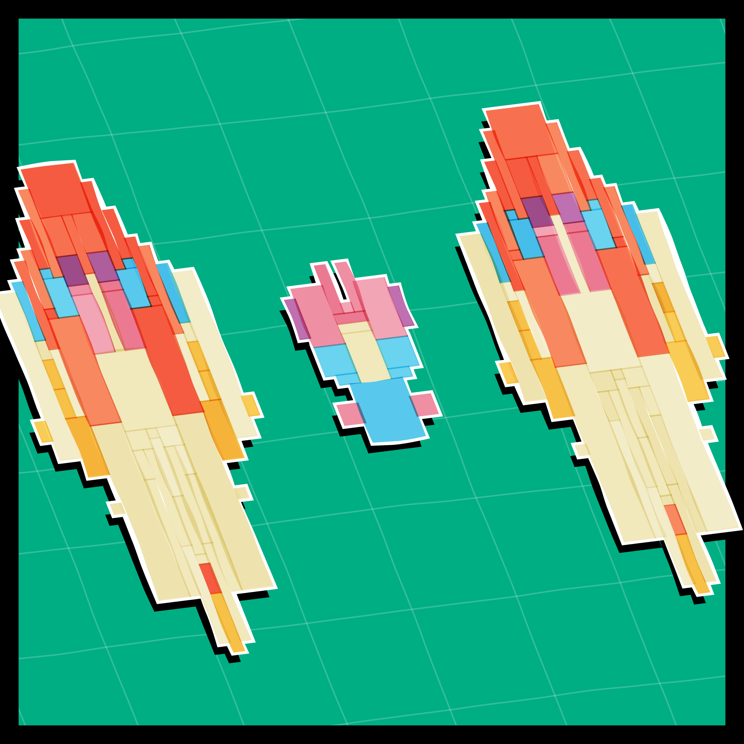 Art Blocks - Art Blocks v2 - Paper Armada #422 - NFT # 37000422