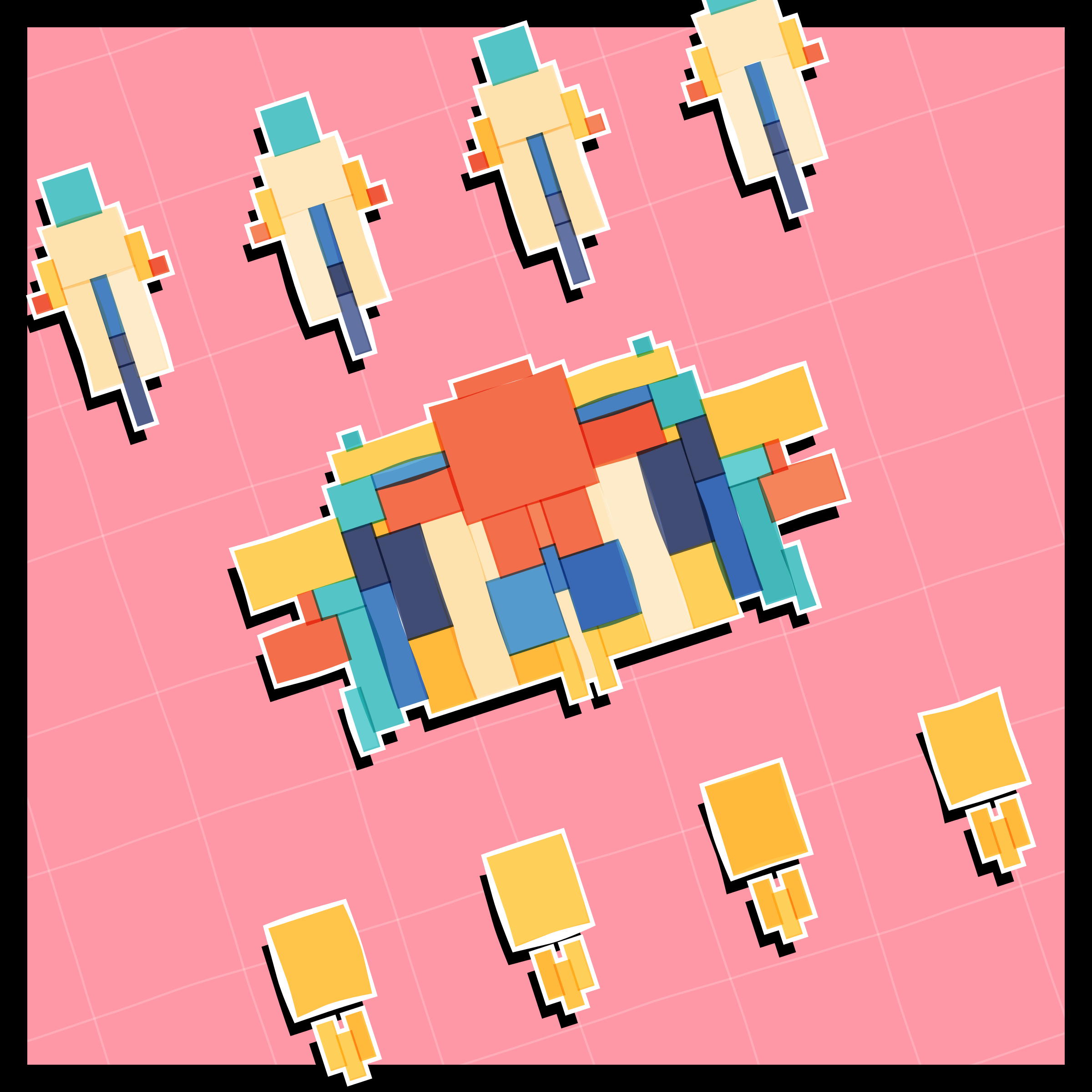 Art Blocks - Art Blocks v2 - Paper Armada #474 - NFT # 37000474