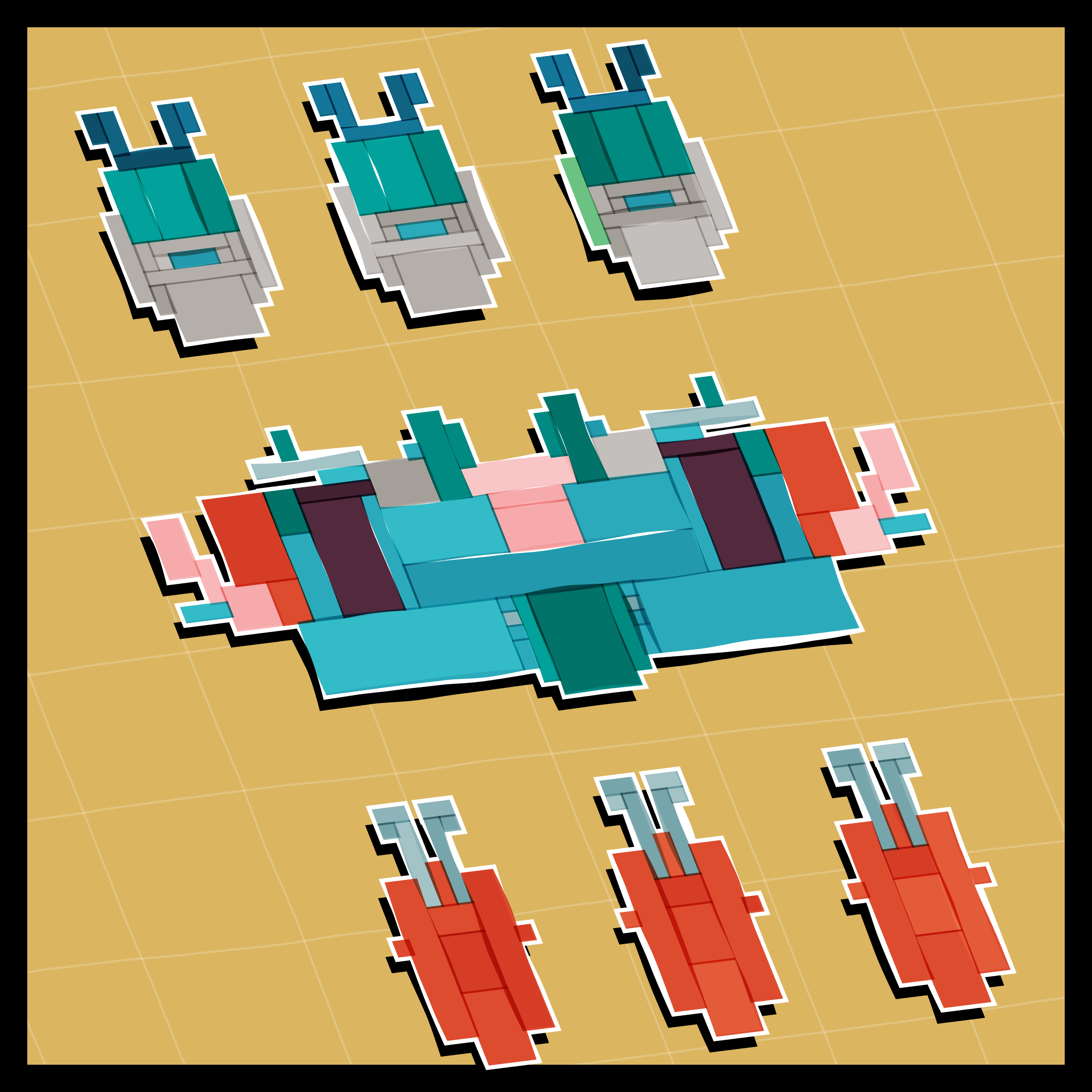 Art Blocks - Art Blocks v2 - Paper Armada #543 - NFT # 37000543