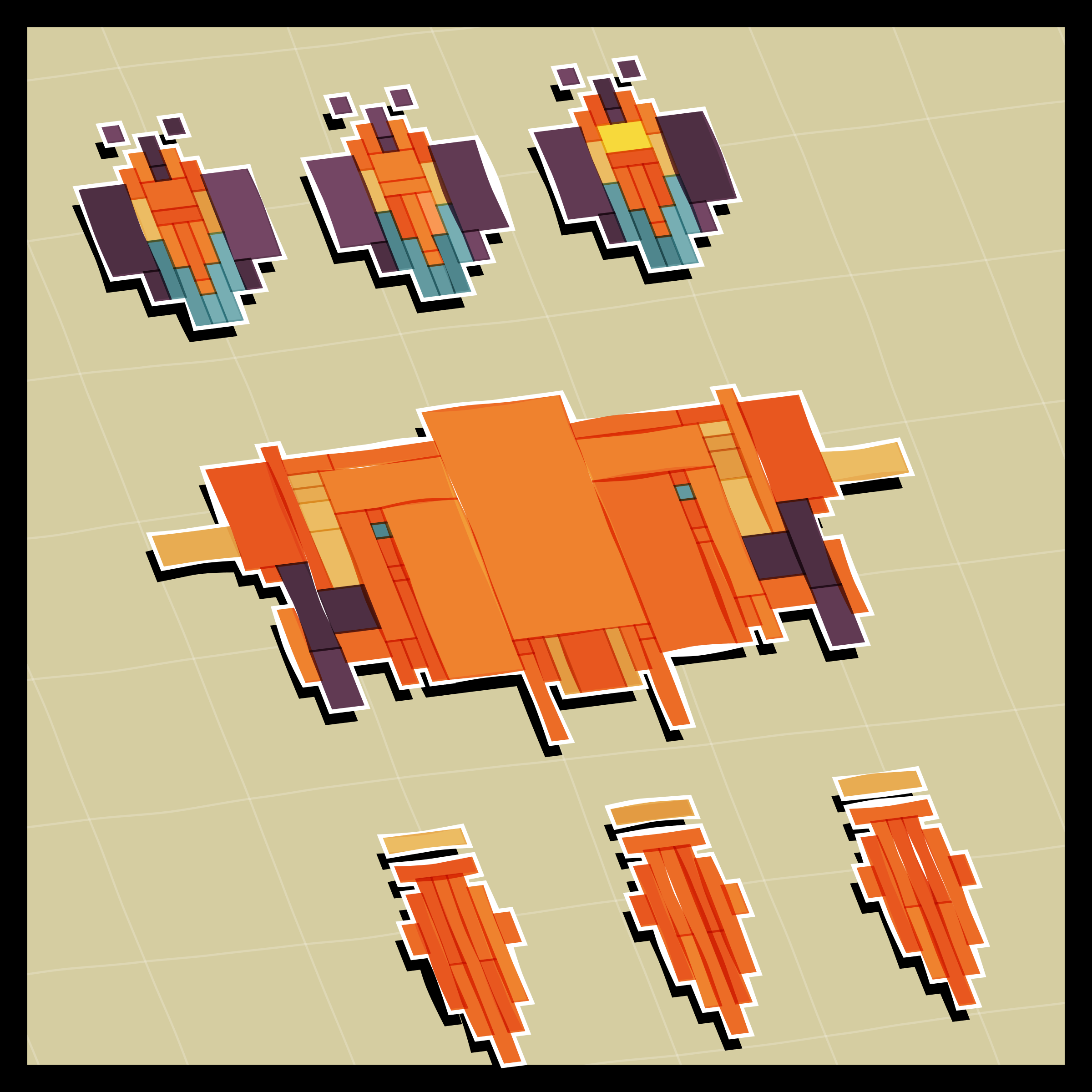 Art Blocks - Art Blocks v2 - Paper Armada #546 - NFT # 37000546