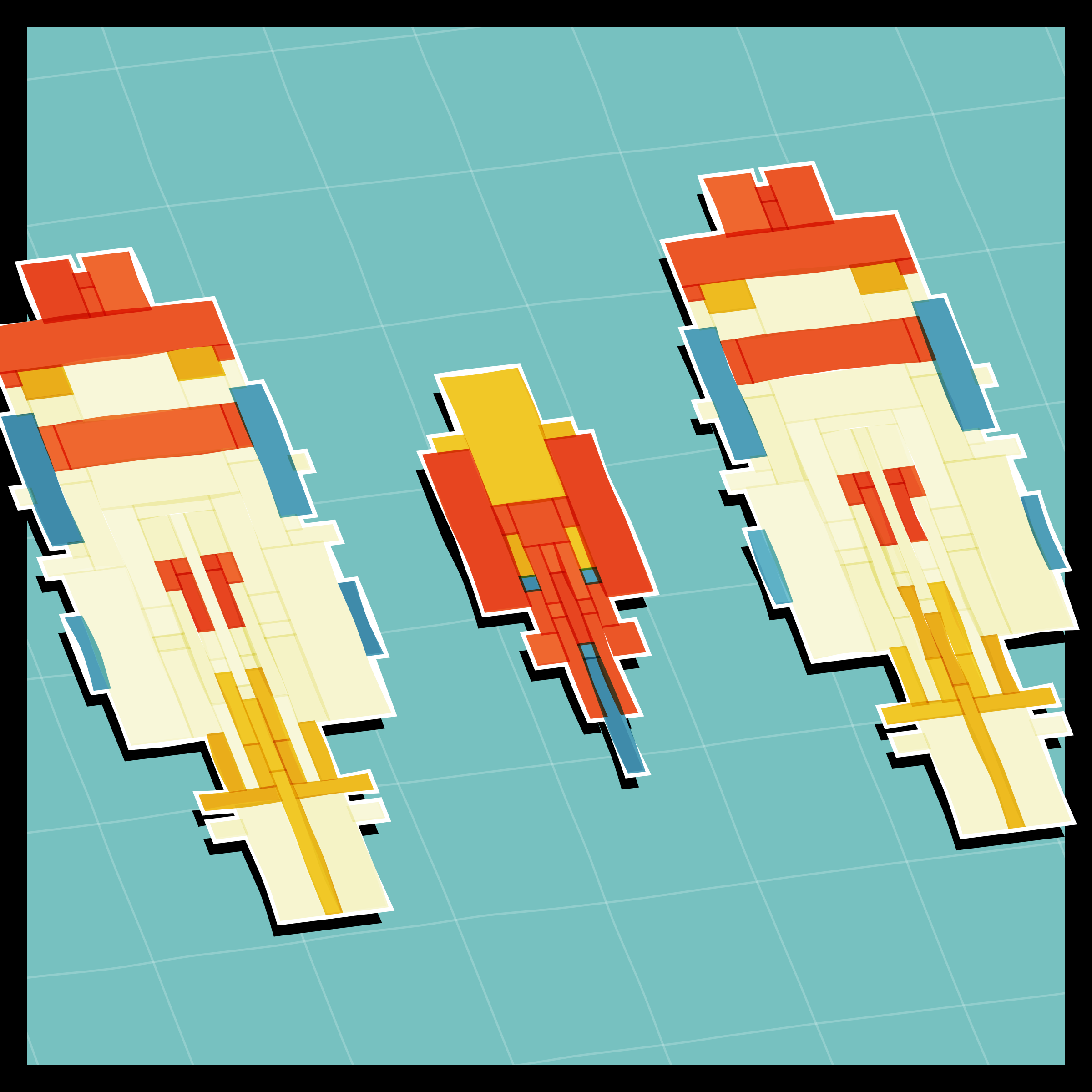 Art Blocks - Art Blocks v2 - Paper Armada #548 - NFT # 37000548