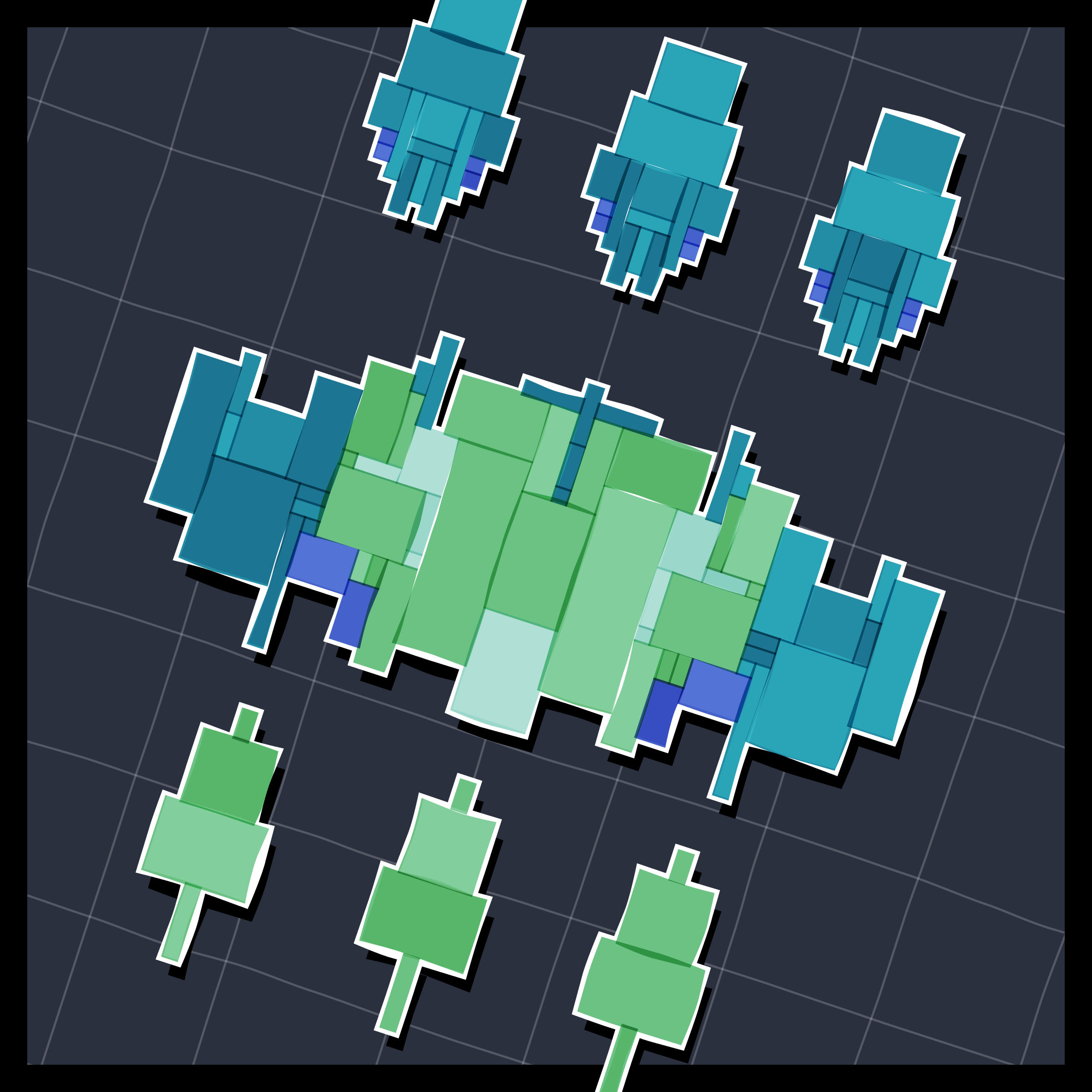 Art Blocks - Art Blocks v2 - Paper Armada #583 - NFT # 37000583