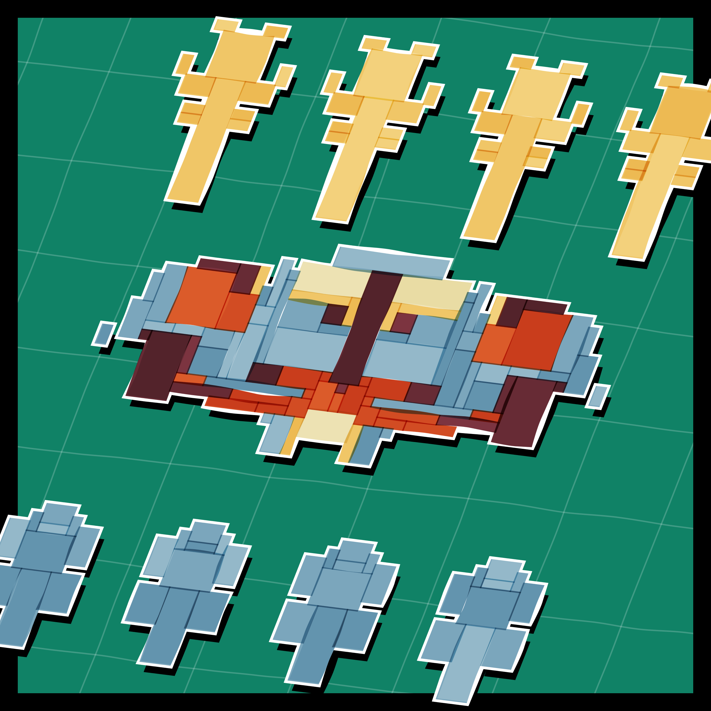 Art Blocks - Art Blocks v2 - Paper Armada #608 - NFT # 37000608