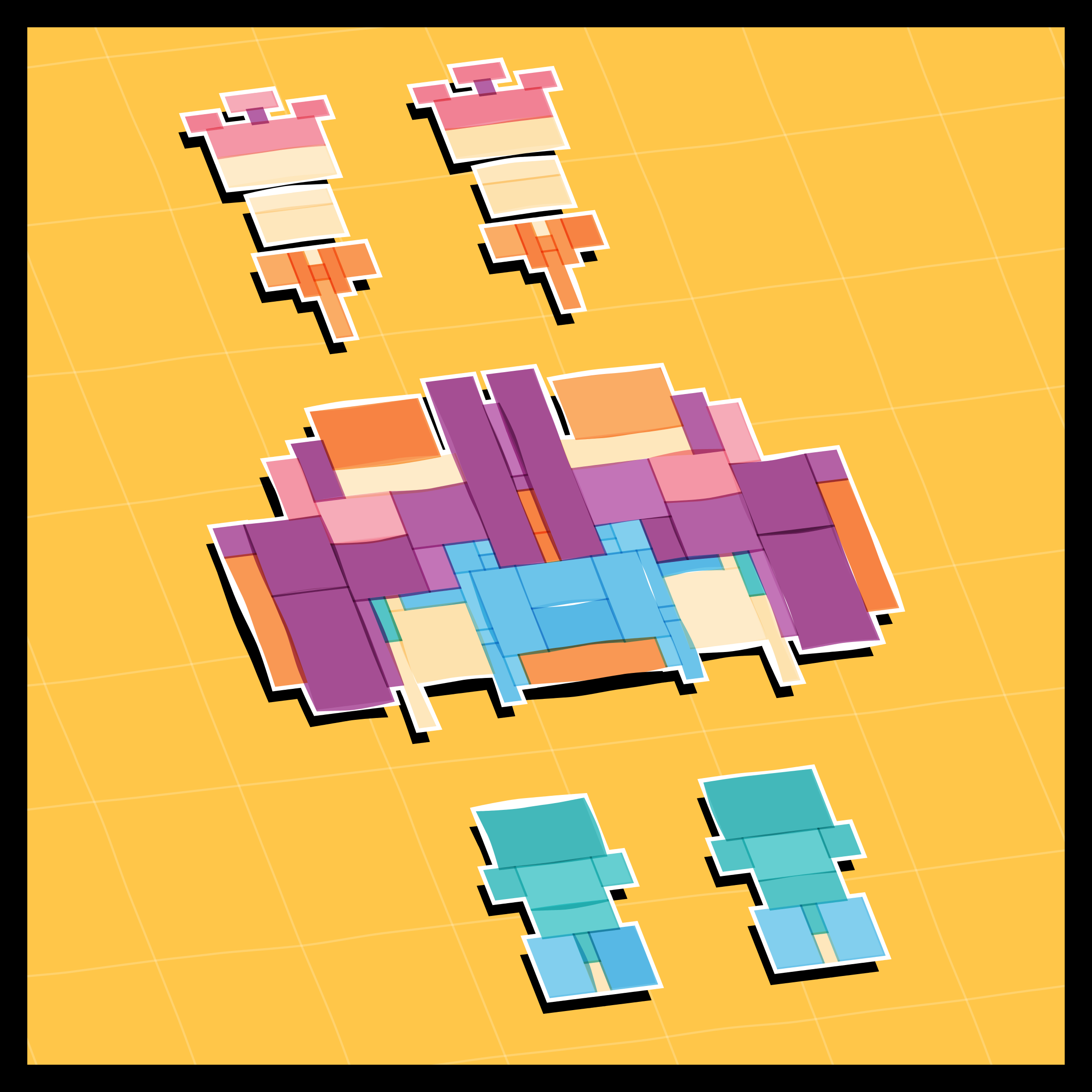 Art Blocks - Art Blocks v2 - Paper Armada #666 - NFT # 37000666