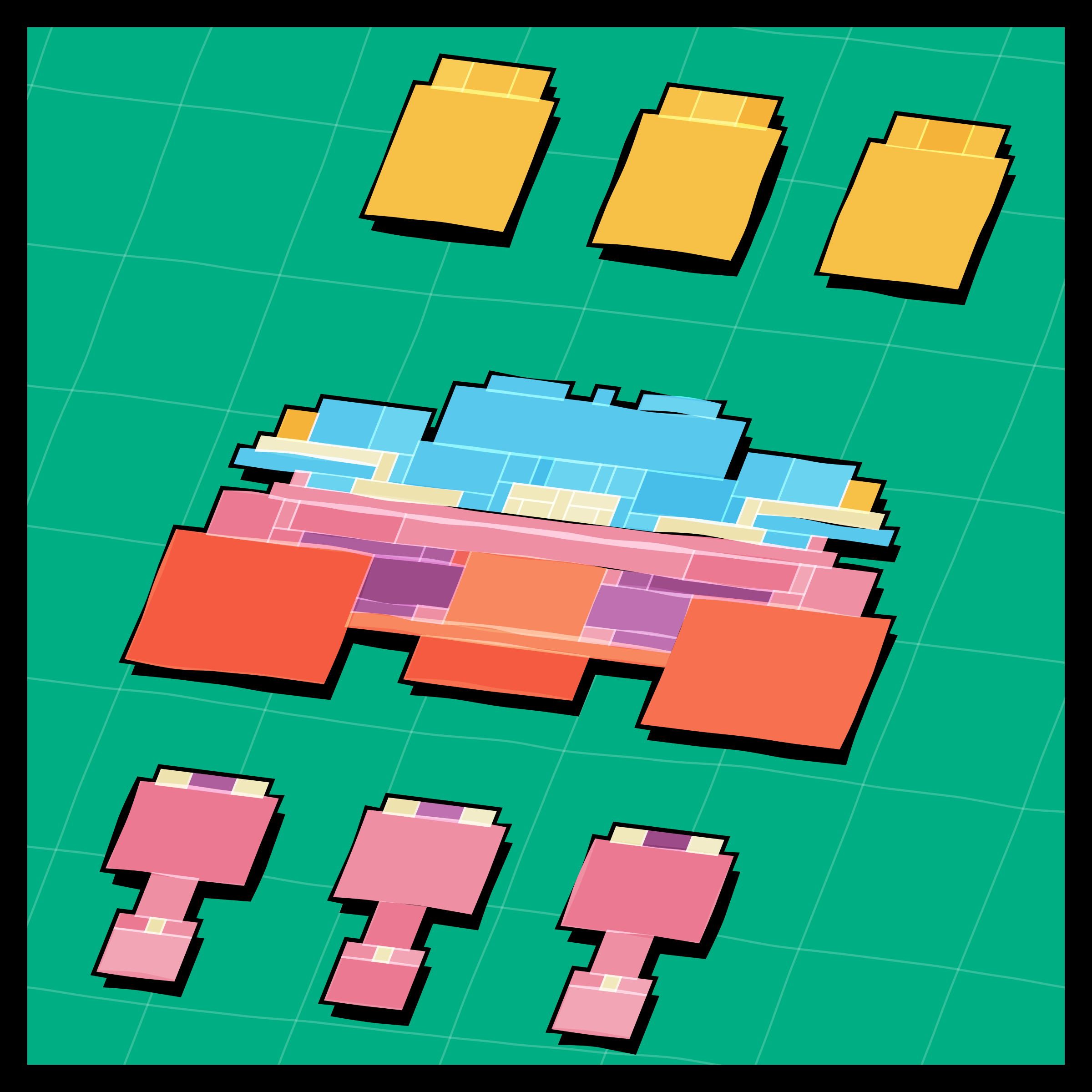 Art Blocks - Art Blocks v2 - Paper Armada #688 - NFT # 37000688