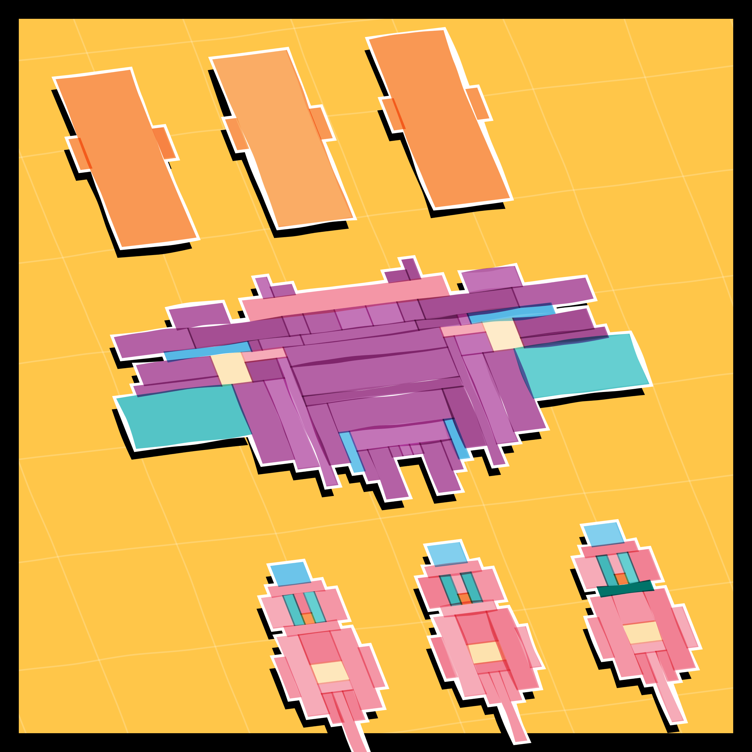 Art Blocks - Art Blocks v2 - Paper Armada #706 - NFT # 37000706