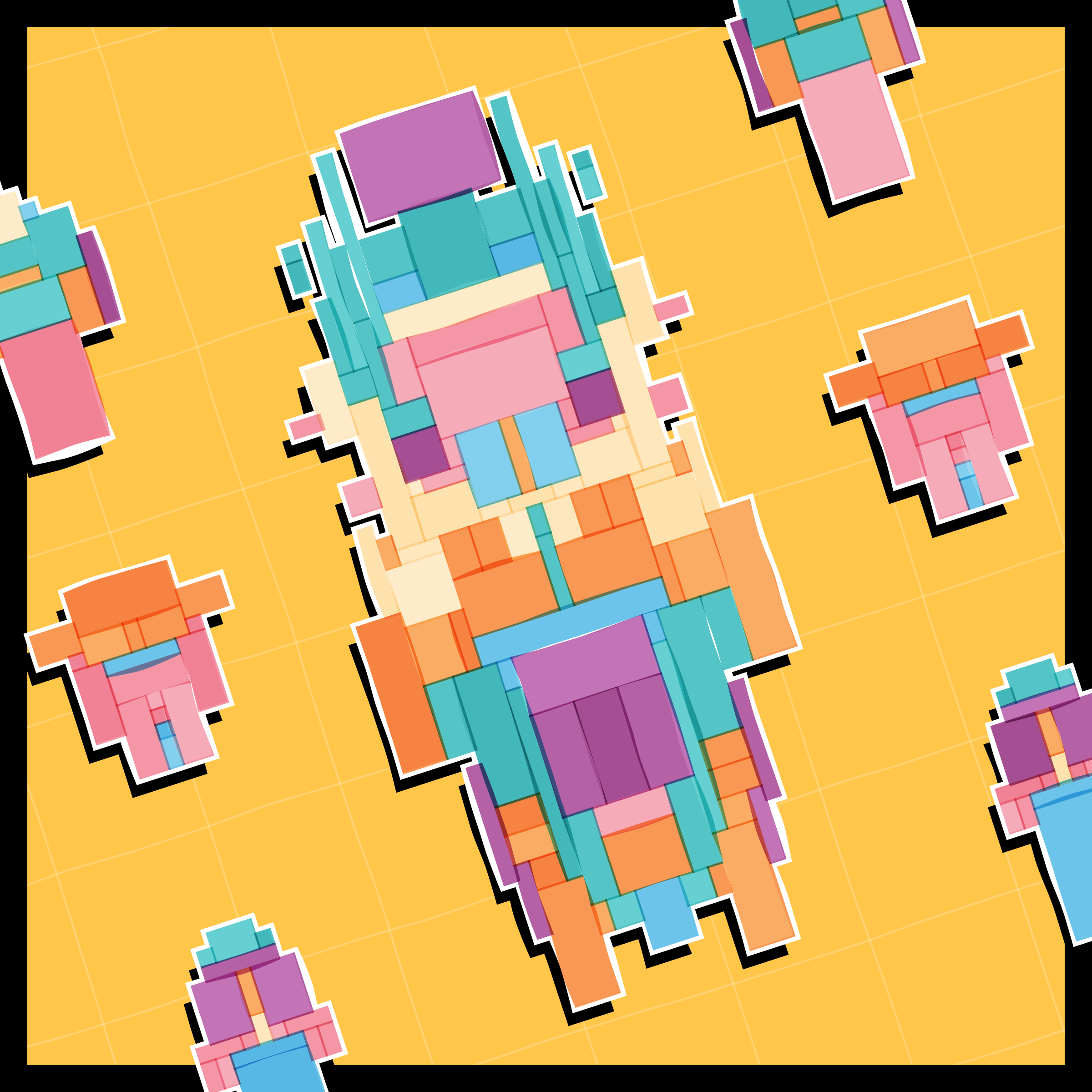 Art Blocks - Art Blocks v2 - Paper Armada #745 - NFT # 37000745