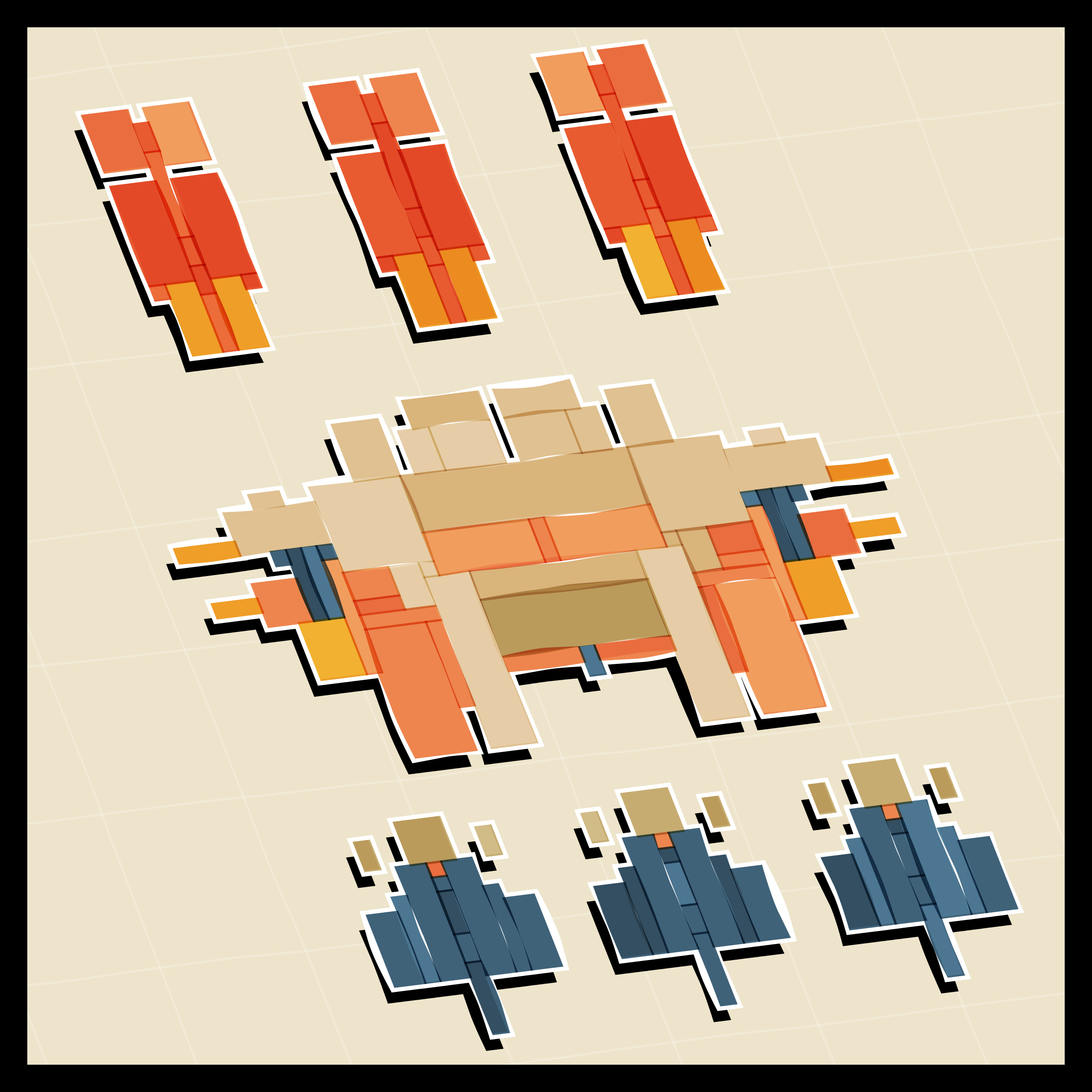 Art Blocks - Art Blocks v2 - Paper Armada #747 - NFT # 37000747