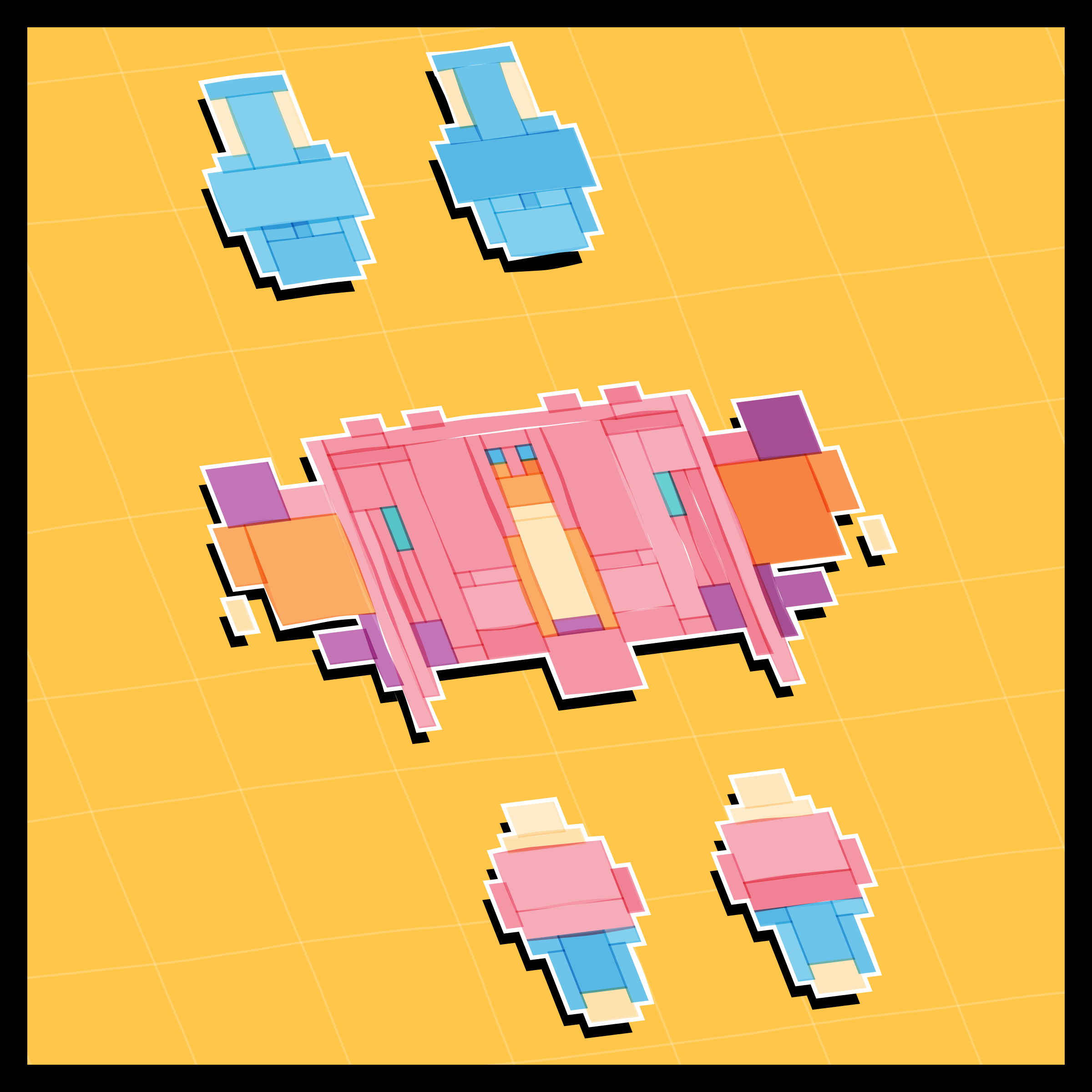 Art Blocks - Art Blocks v2 - Paper Armada #749 - NFT # 37000749