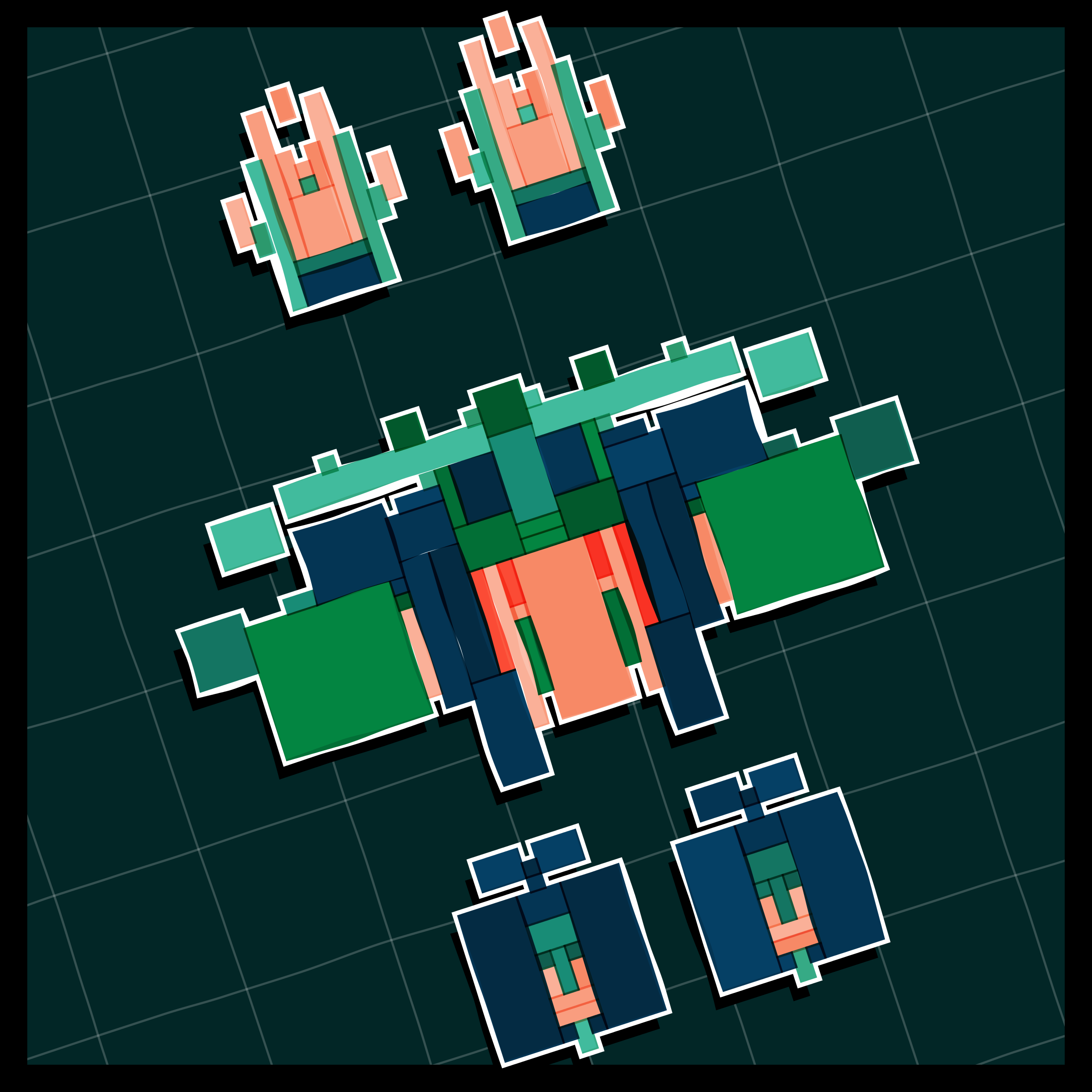 Art Blocks - Art Blocks v2 - Paper Armada #887 - NFT # 37000887