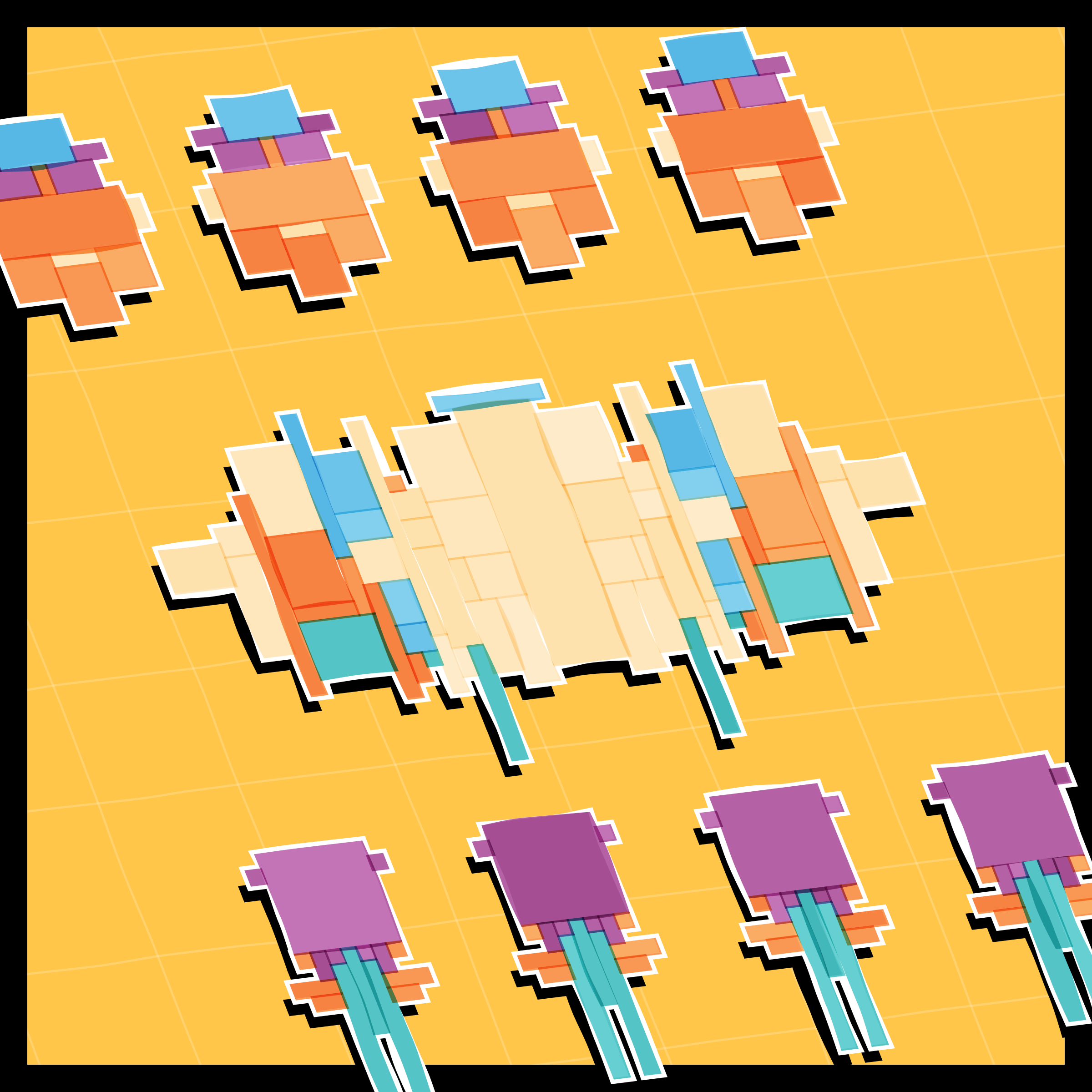 Art Blocks - Art Blocks v2 - Paper Armada #888 - NFT # 37000888