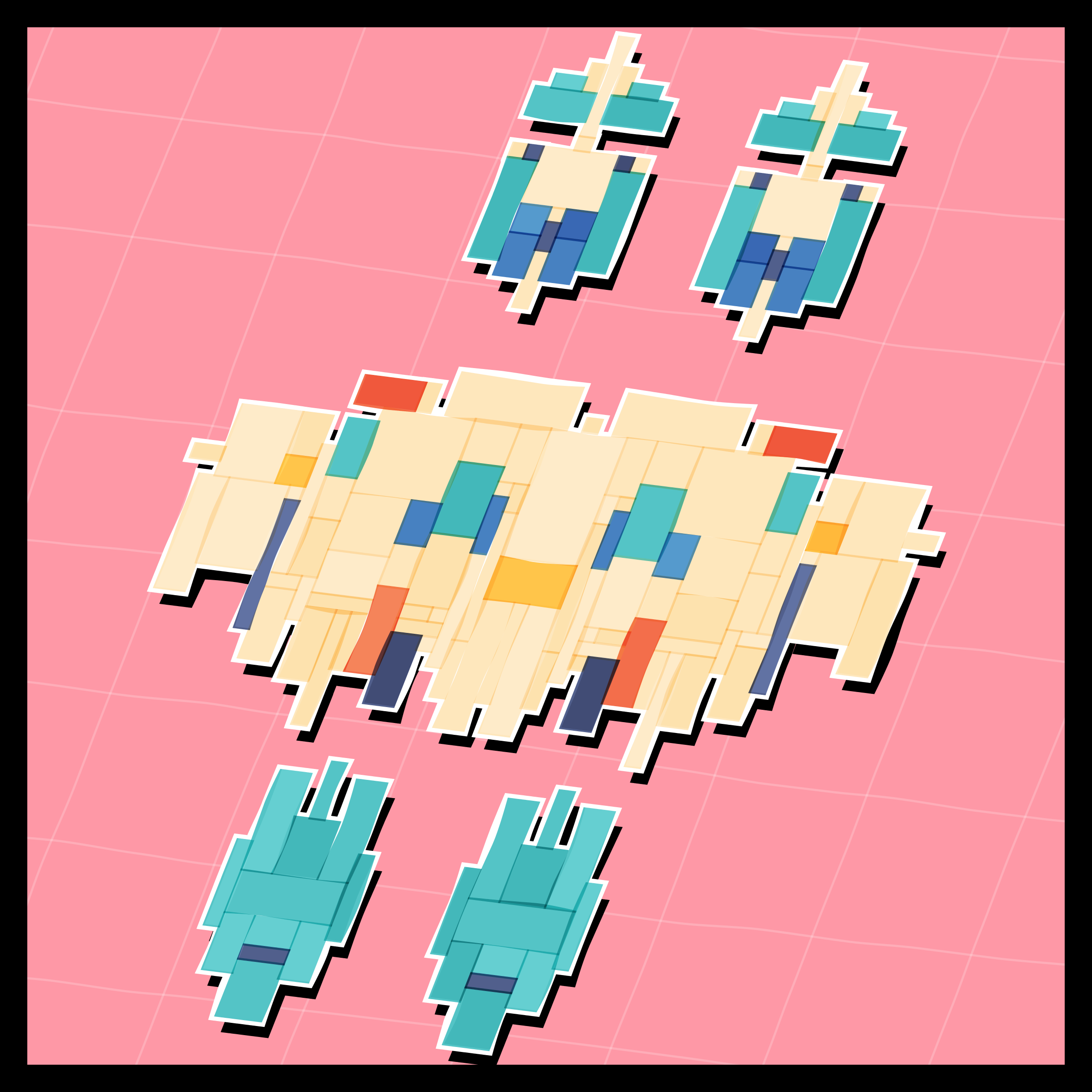 Art Blocks - Art Blocks v2 - Paper Armada #945 - NFT # 37000945