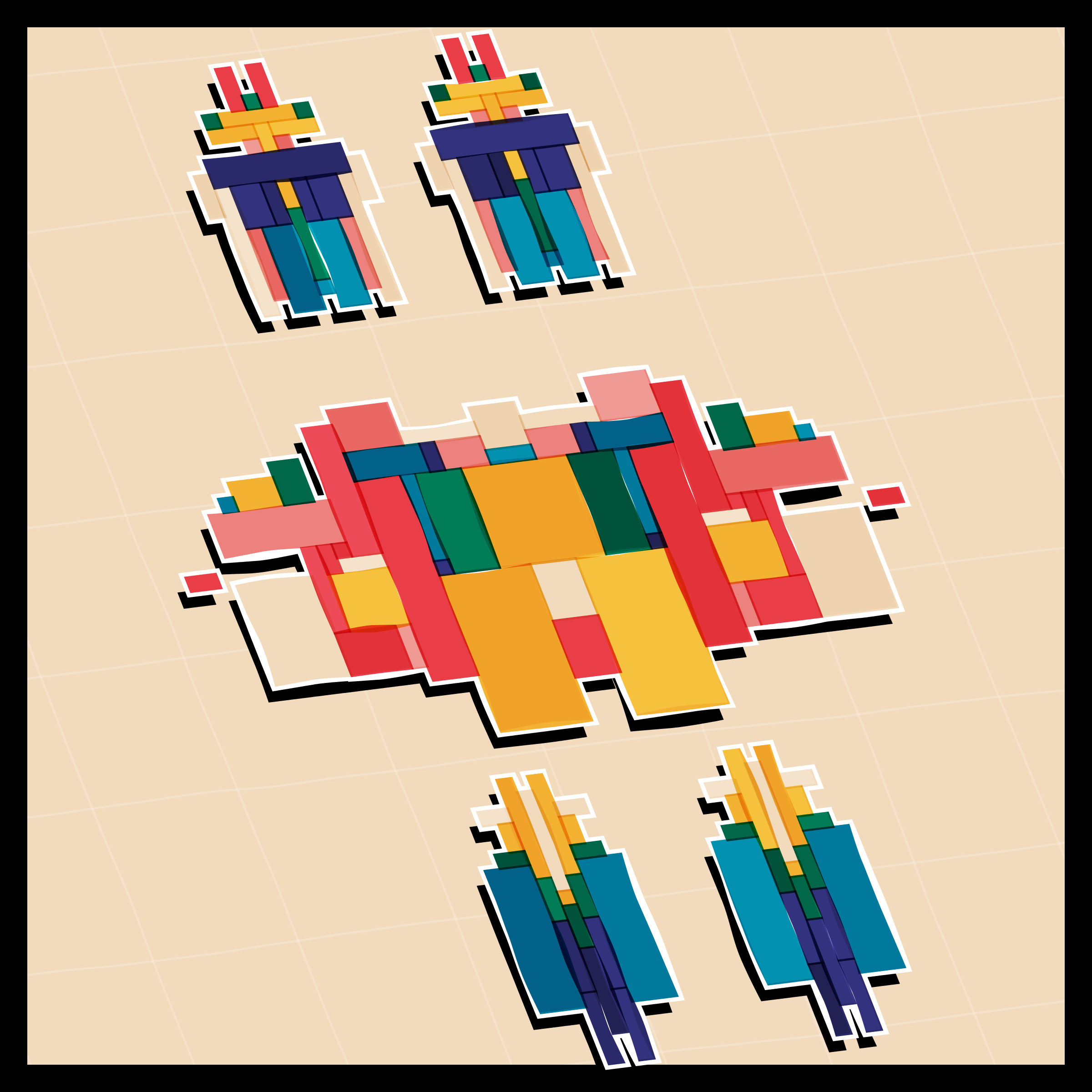 Art Blocks - Art Blocks v2 - Paper Armada #959 - NFT # 37000959