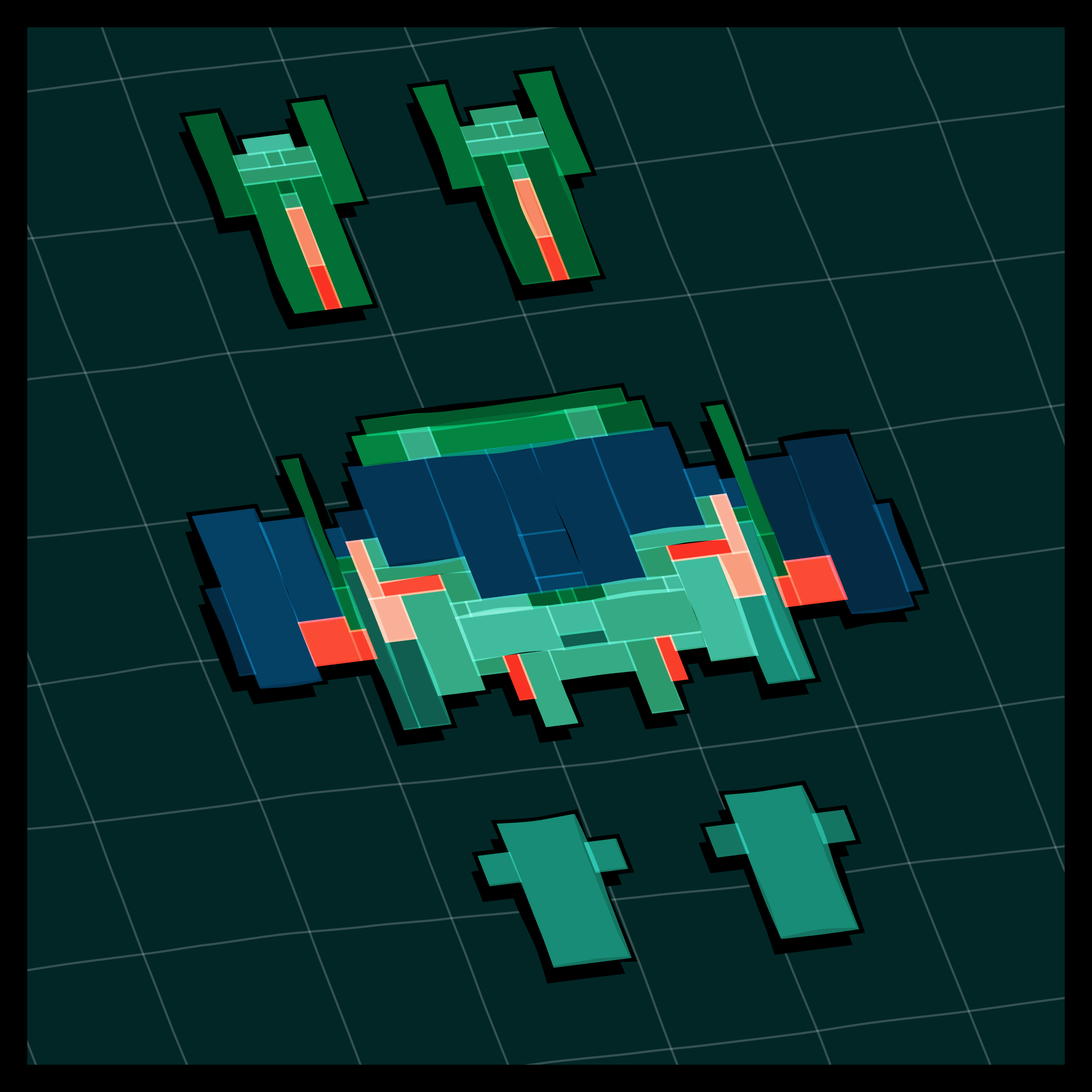 Art Blocks - Art Blocks v2 - Paper Armada #973 - NFT # 37000973