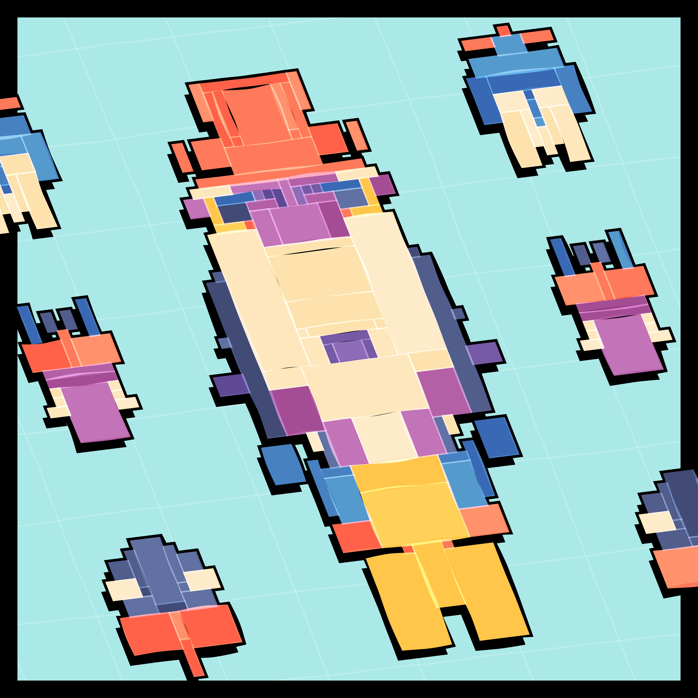 Art Blocks - Art Blocks v2 - Paper Armada #1048 - NFT # 37001048