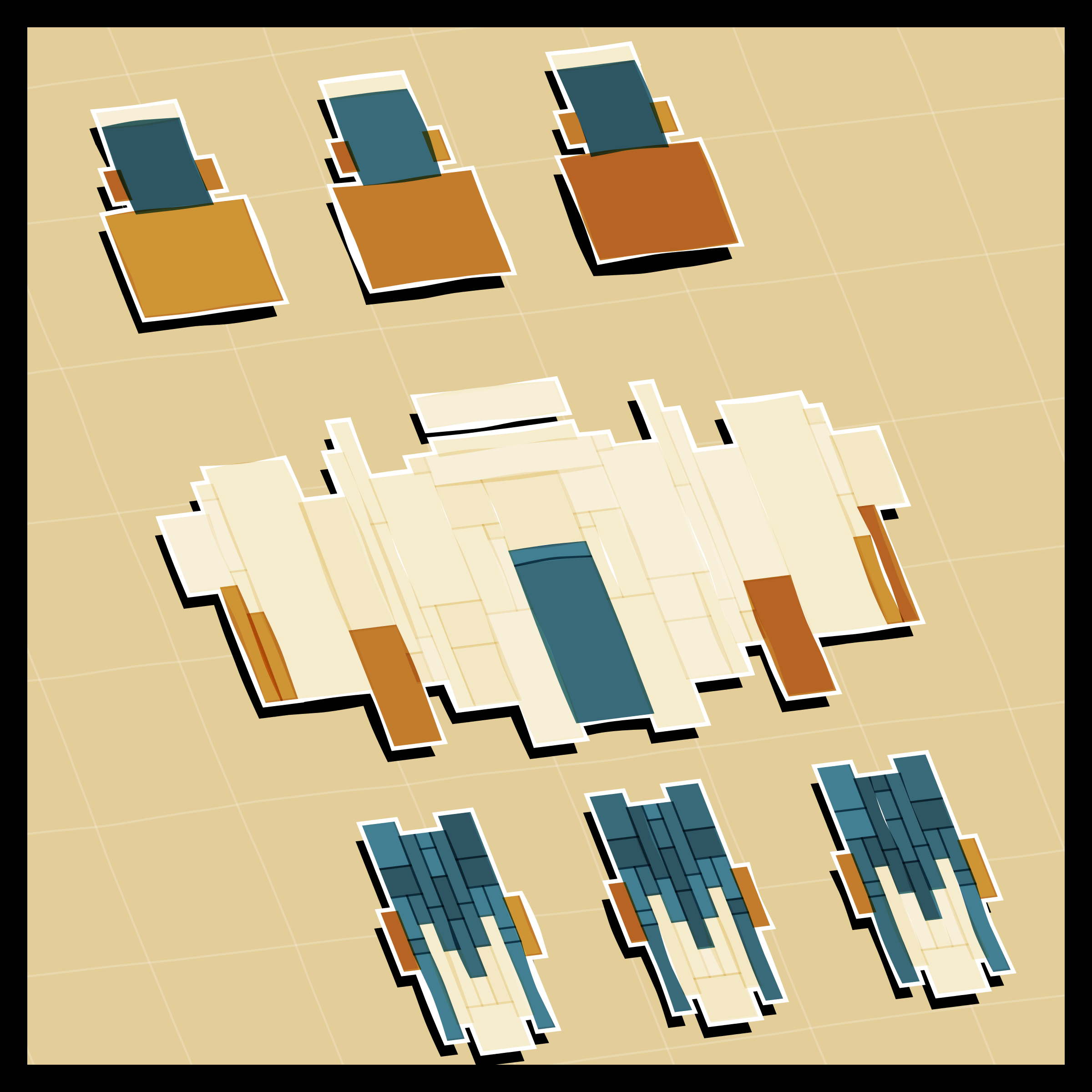 Art Blocks - Art Blocks v2 - Paper Armada #1052 - NFT # 37001052