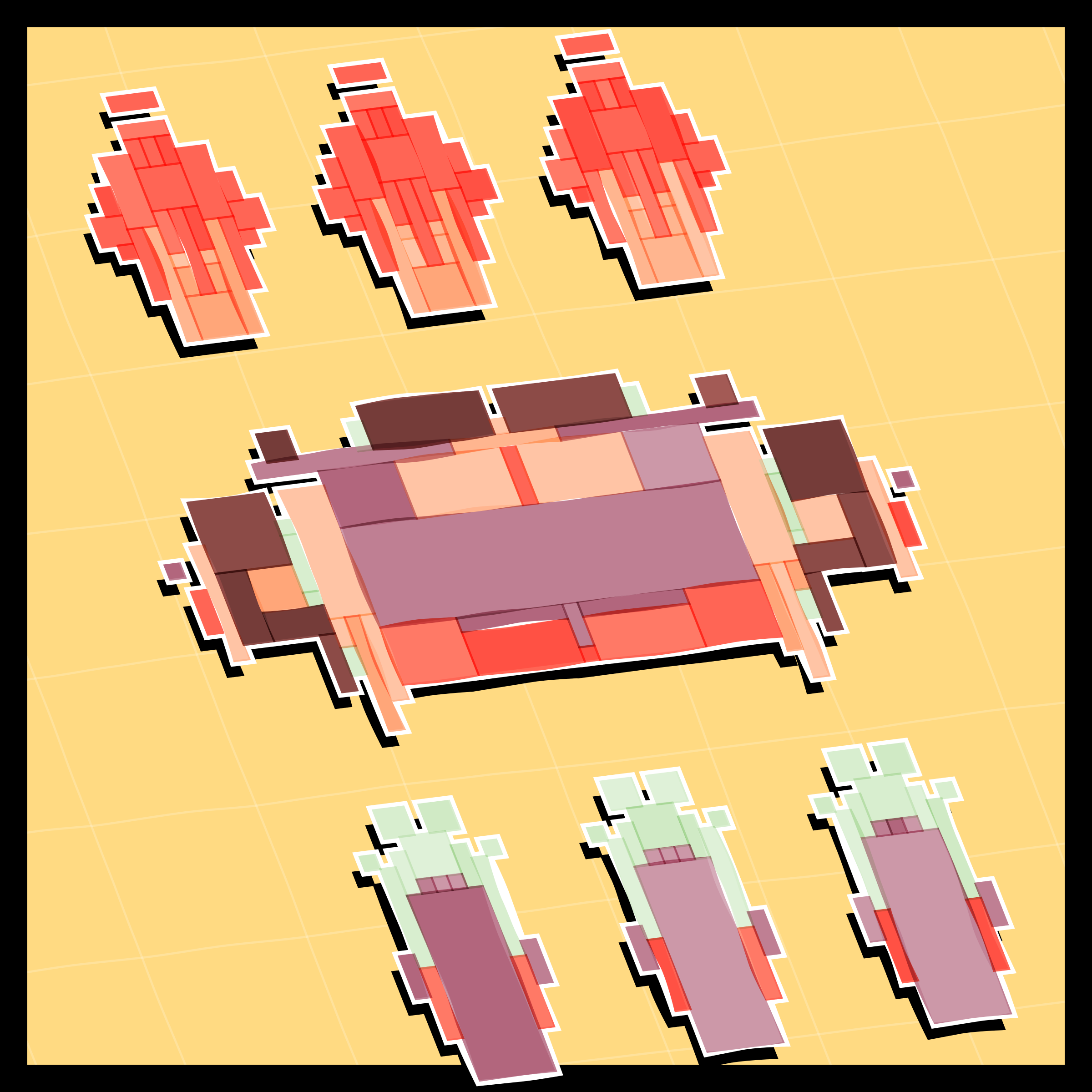 Art Blocks - Art Blocks v2 - Paper Armada #1080 - NFT # 37001080