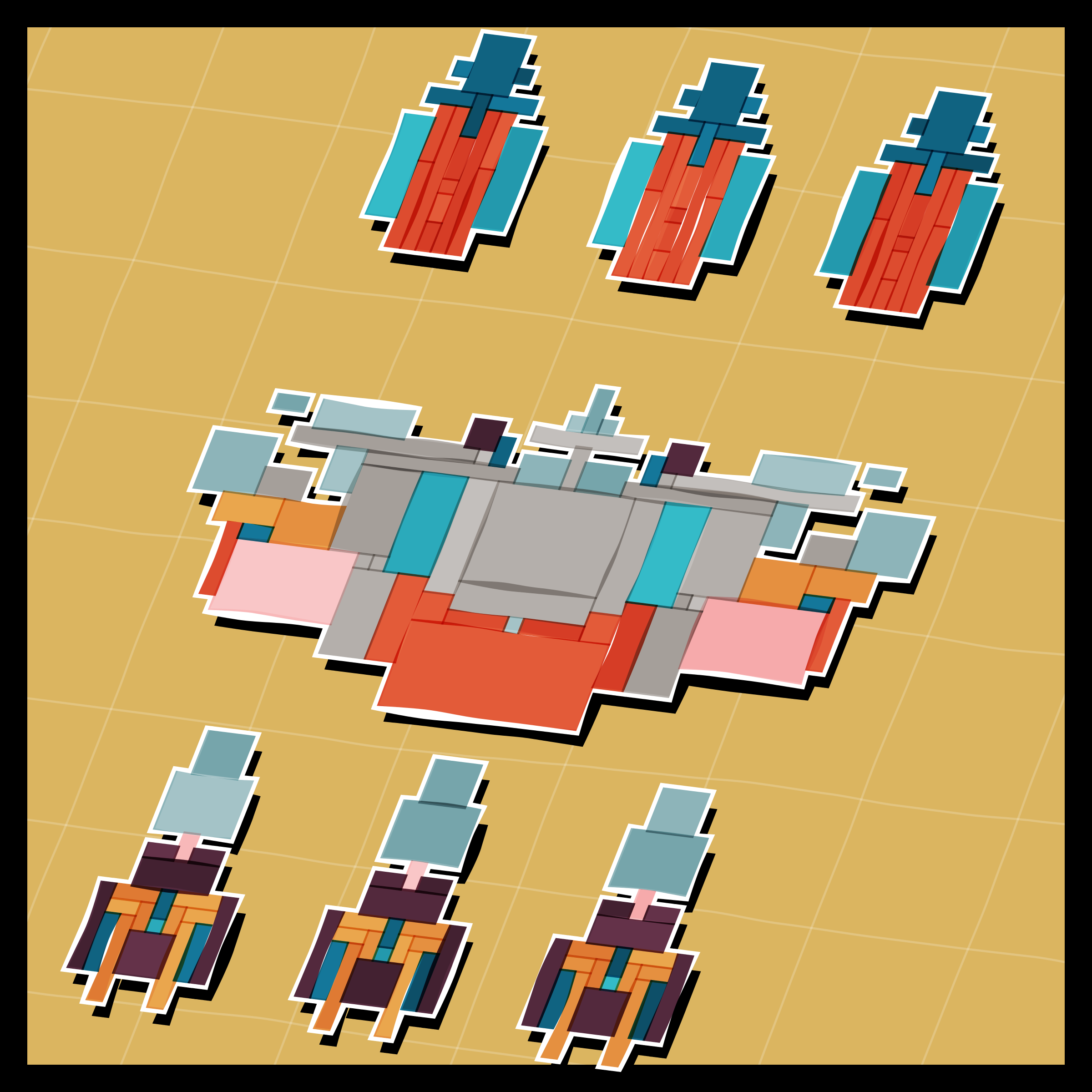 Art Blocks - Art Blocks v2 - Paper Armada #1132 - NFT # 37001132