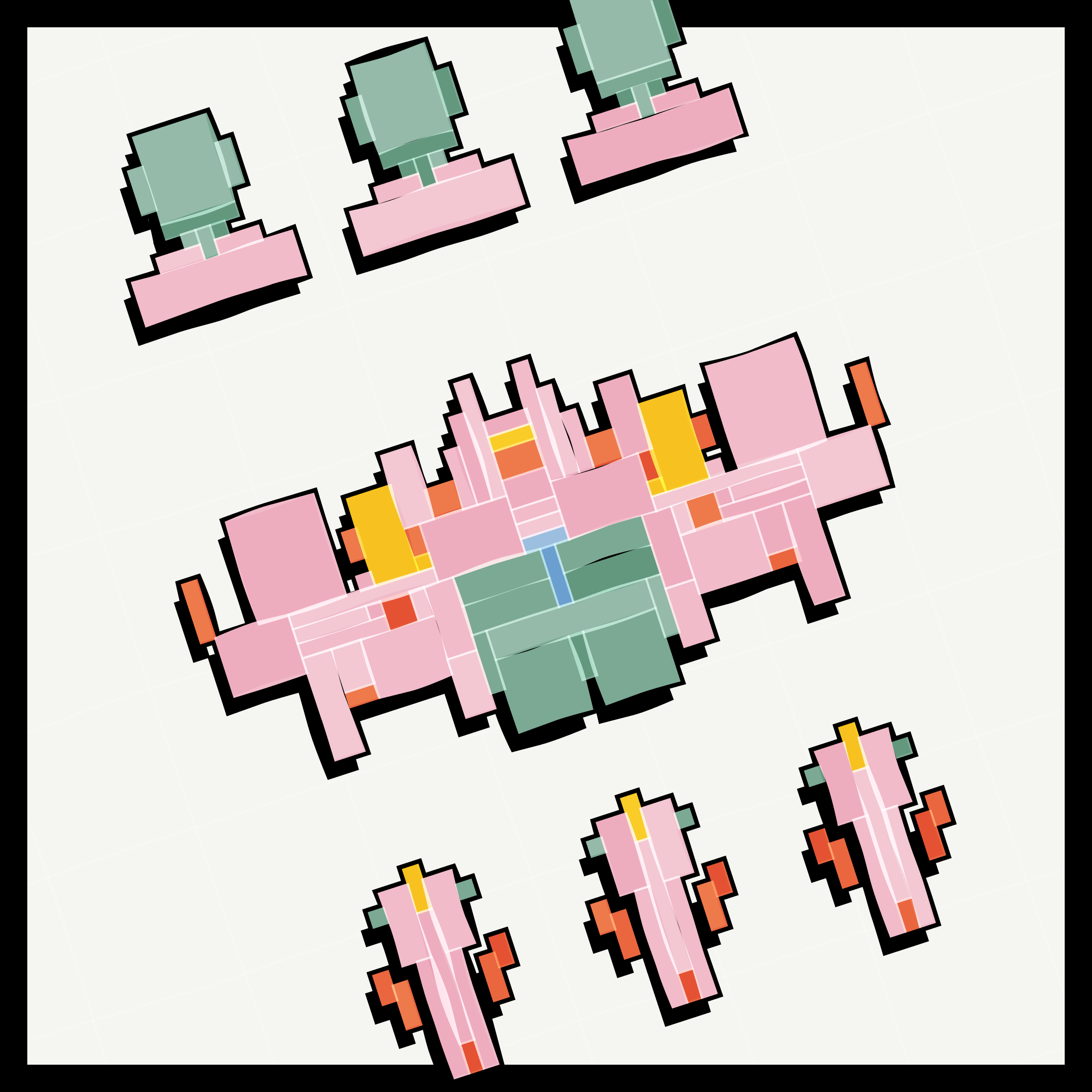 Art Blocks - Art Blocks v2 - Paper Armada #1143 - NFT # 37001143