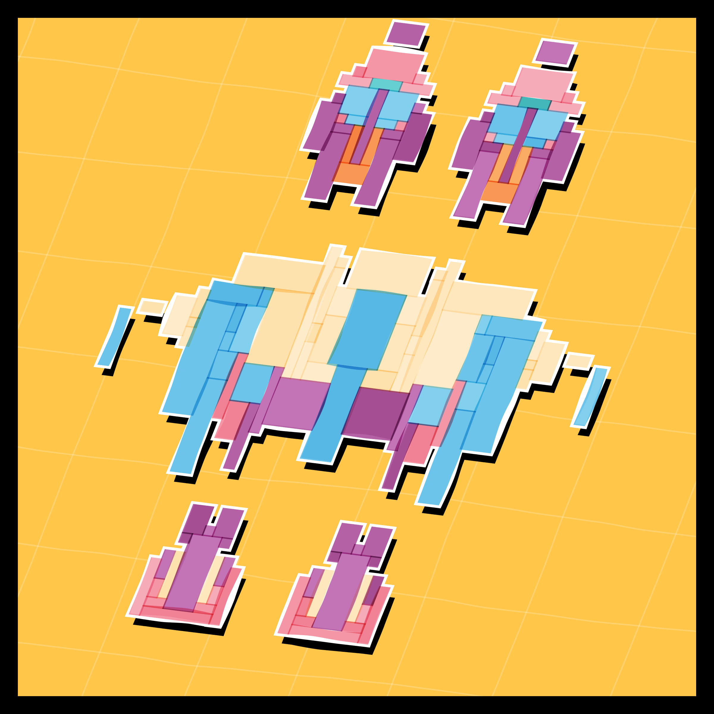 Art Blocks - Art Blocks v2 - Paper Armada #1173 - NFT # 37001173