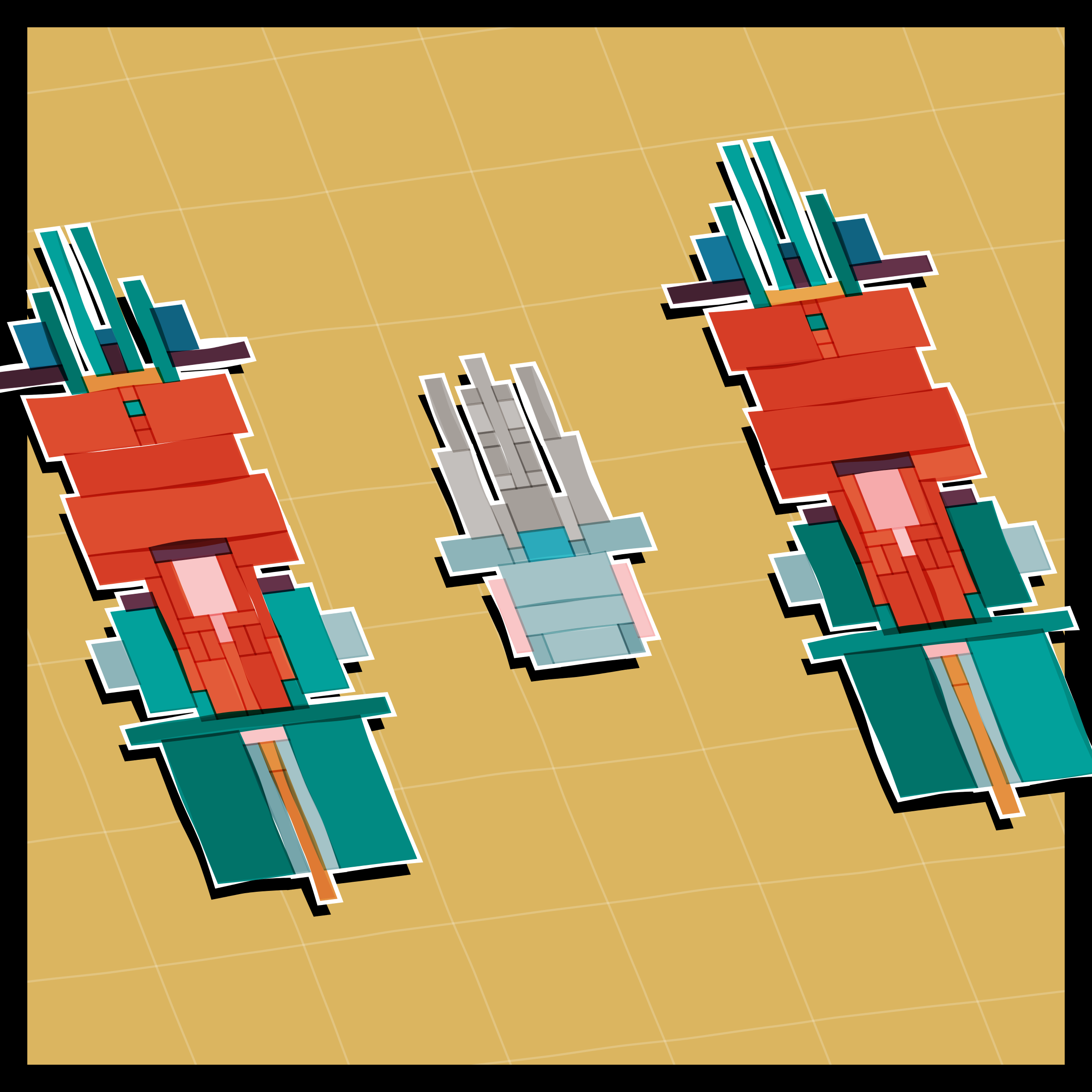 Art Blocks - Art Blocks v2 - Paper Armada #1174 - NFT # 37001174