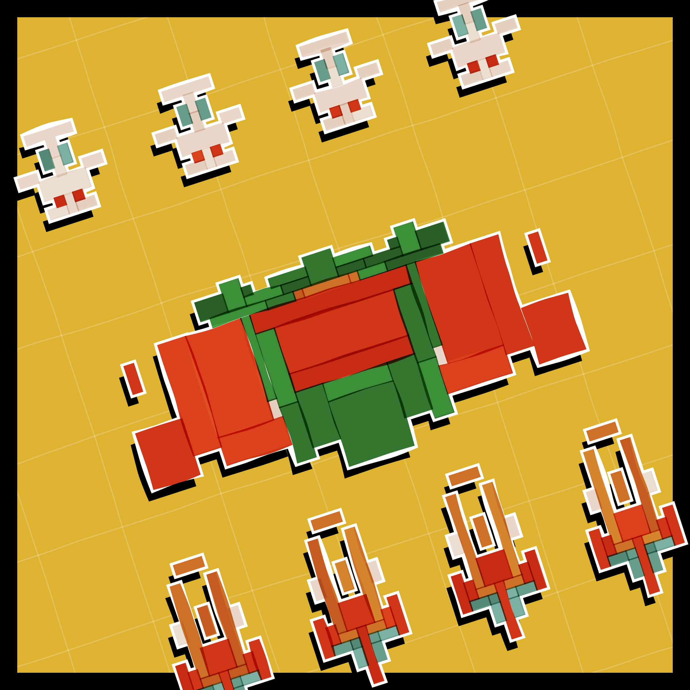 Art Blocks - Art Blocks v2 - Paper Armada #1176 - NFT # 37001176