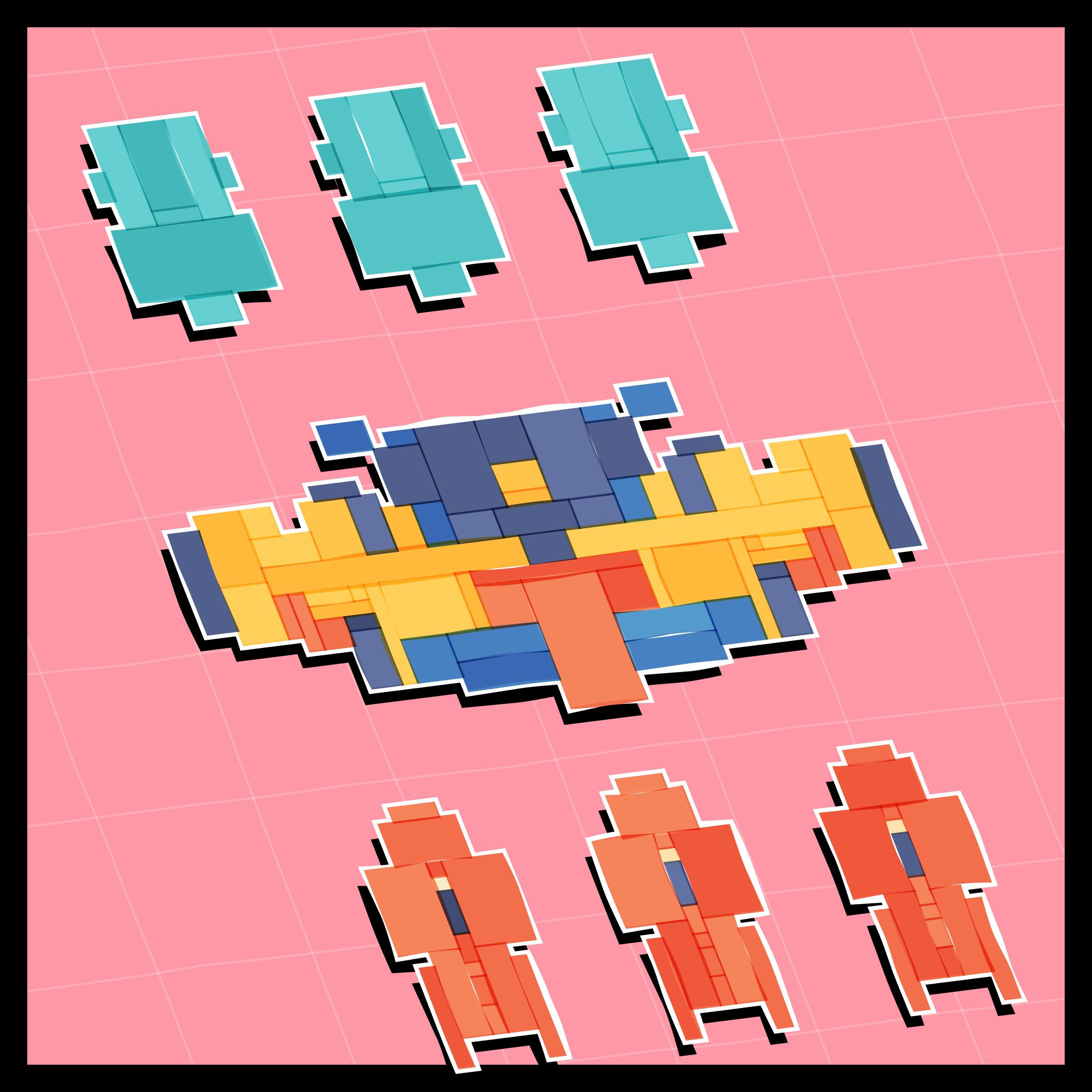 Art Blocks - Art Blocks v2 - Paper Armada #1234 - NFT # 37001234