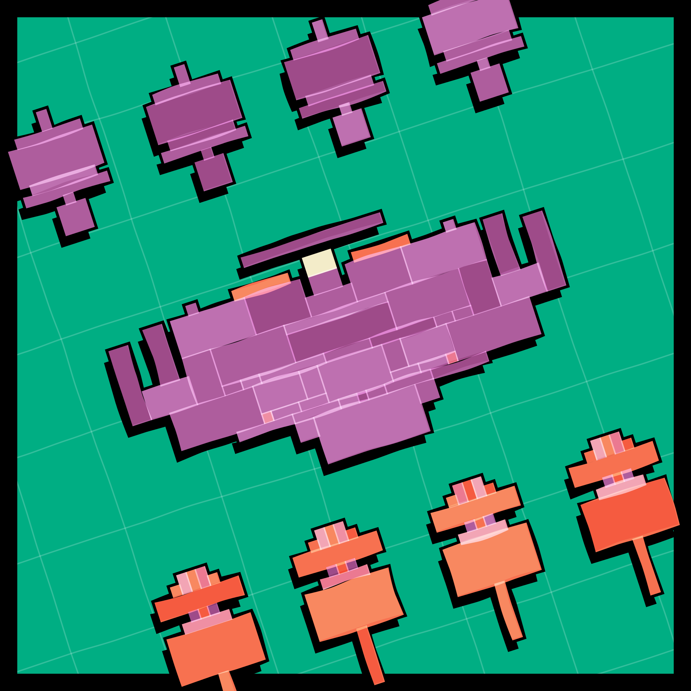 Art Blocks - Art Blocks v2 - Paper Armada #1254 - NFT # 37001254