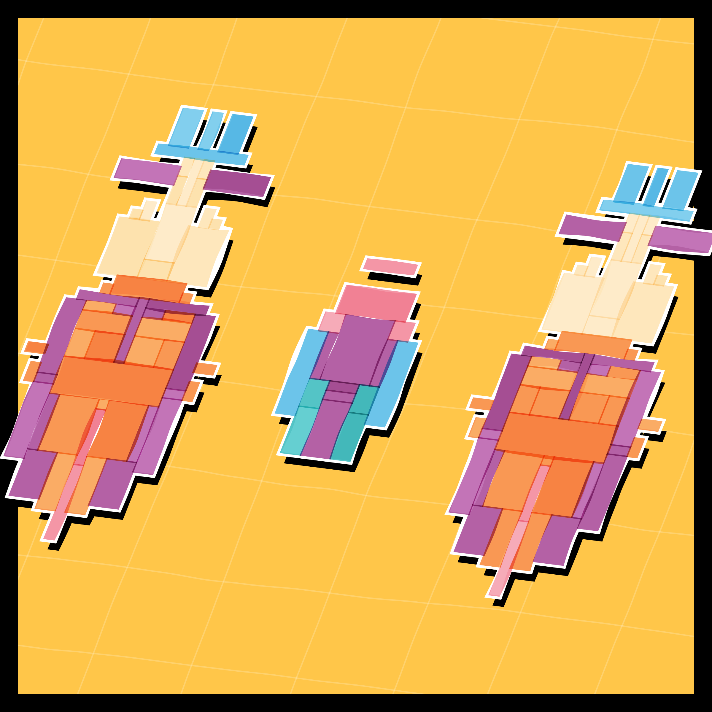 Art Blocks - Art Blocks v2 - Paper Armada #1255 - NFT # 37001255