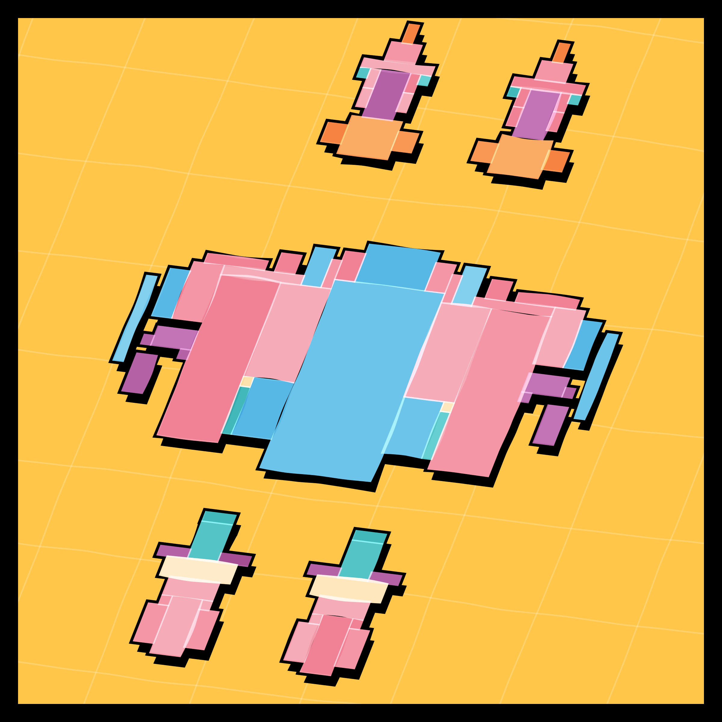 Art Blocks - Art Blocks v2 - Paper Armada #1291 - NFT # 37001291