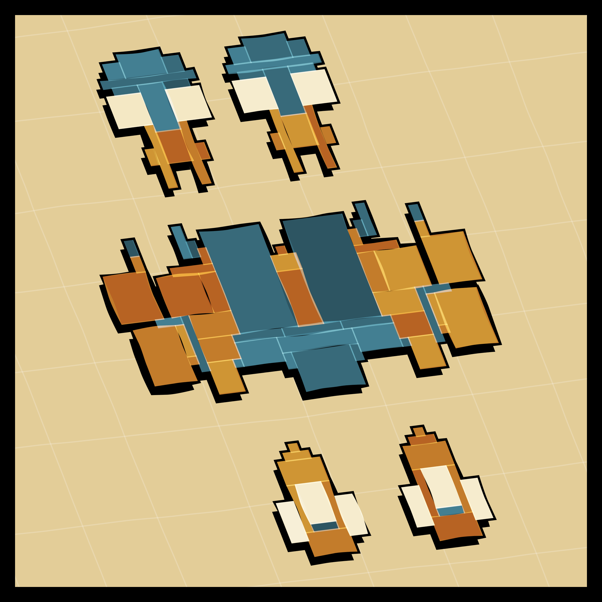 Art Blocks - Art Blocks v2 - Paper Armada #1308 - NFT # 37001308