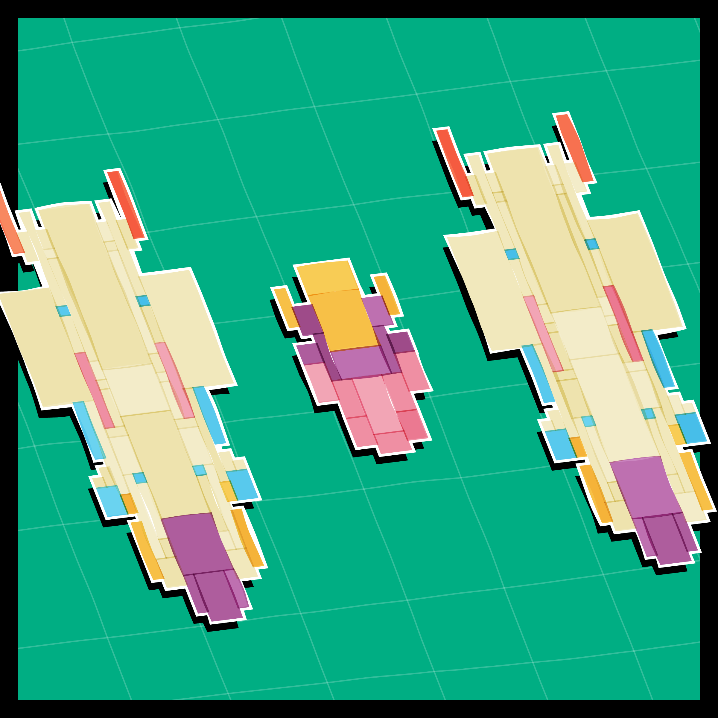 Art Blocks - Art Blocks v2 - Paper Armada #1320 - NFT # 37001320