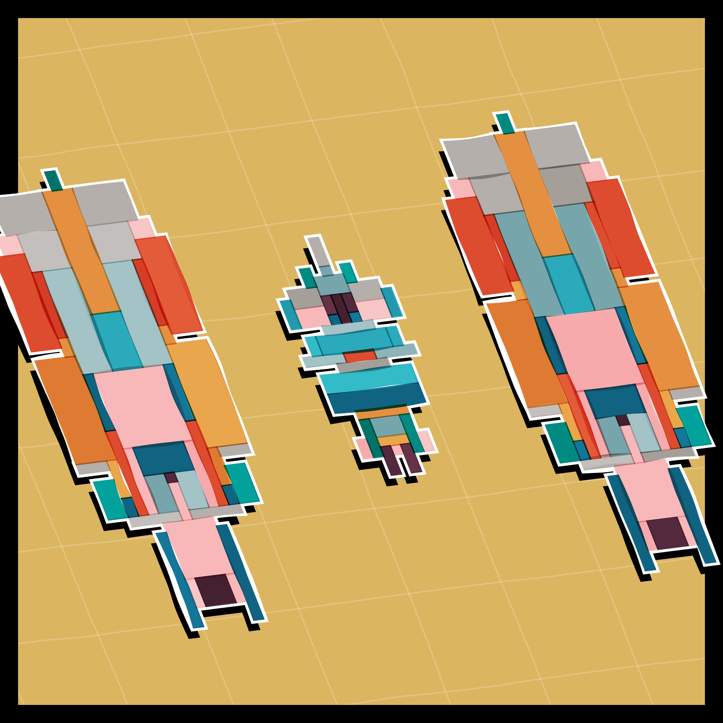 Art Blocks - Art Blocks v2 - Paper Armada #1345 - NFT # 37001345