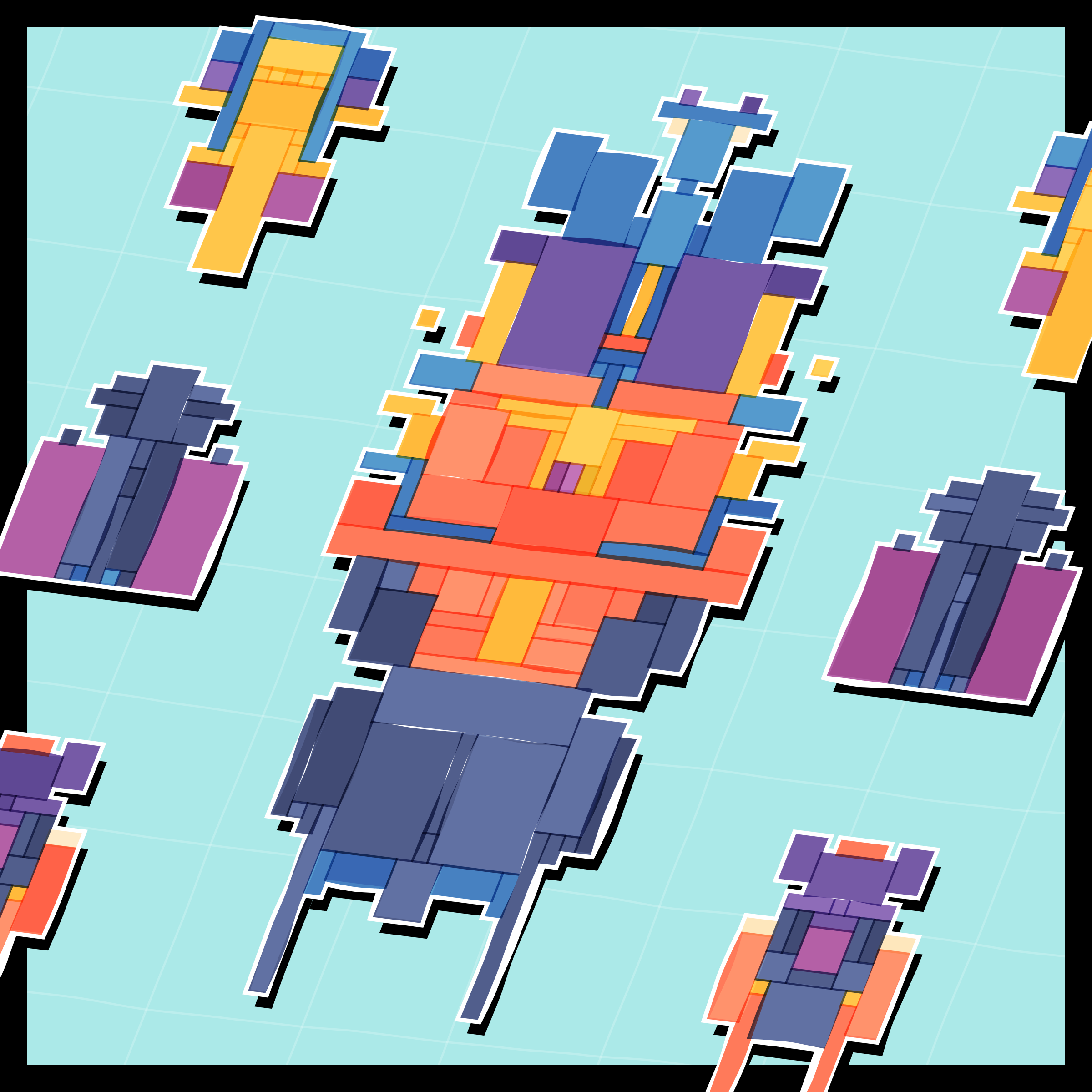 Art Blocks - Art Blocks v2 - Paper Armada #1346 - NFT # 37001346