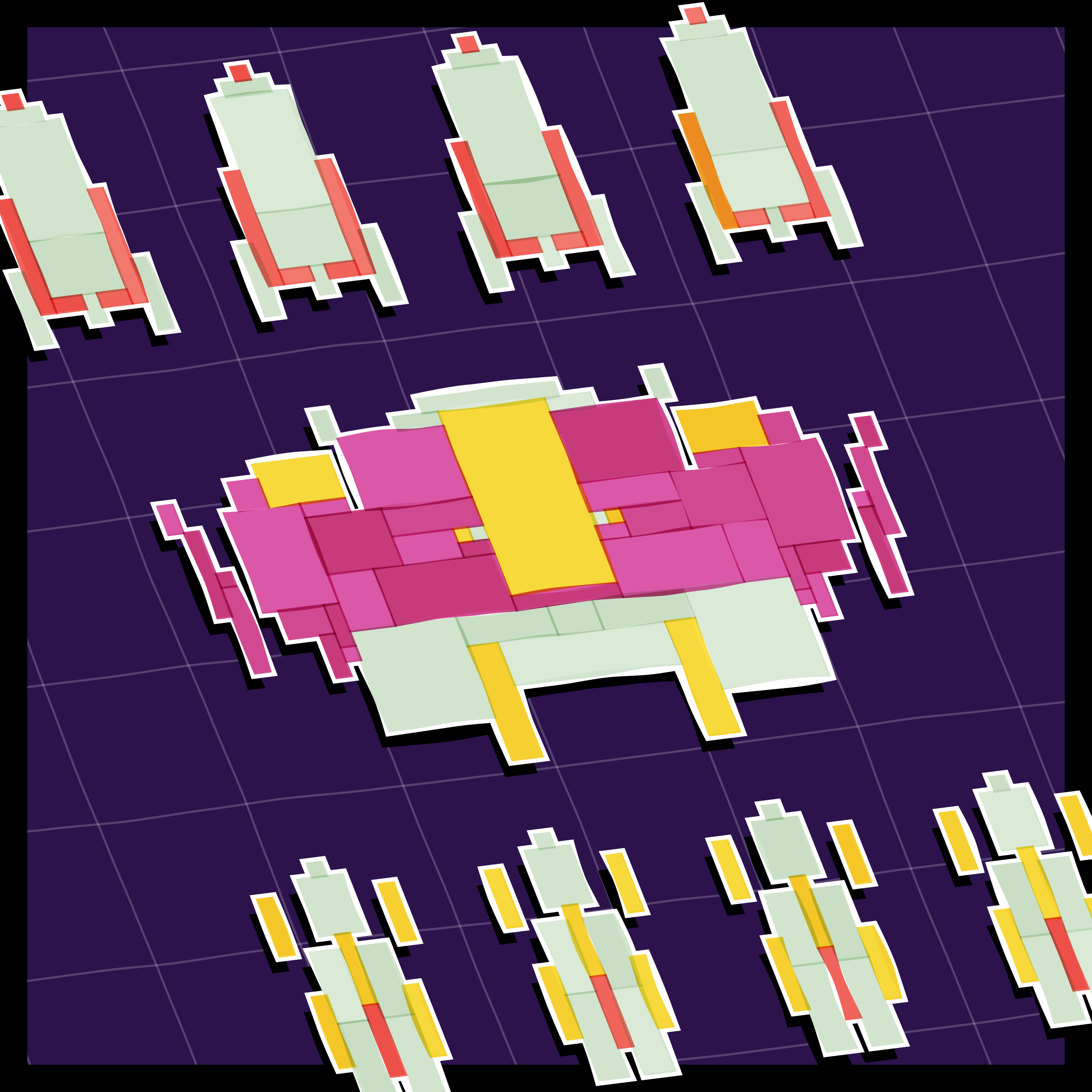 Art Blocks - Art Blocks v2 - Paper Armada #1357 - NFT # 37001357