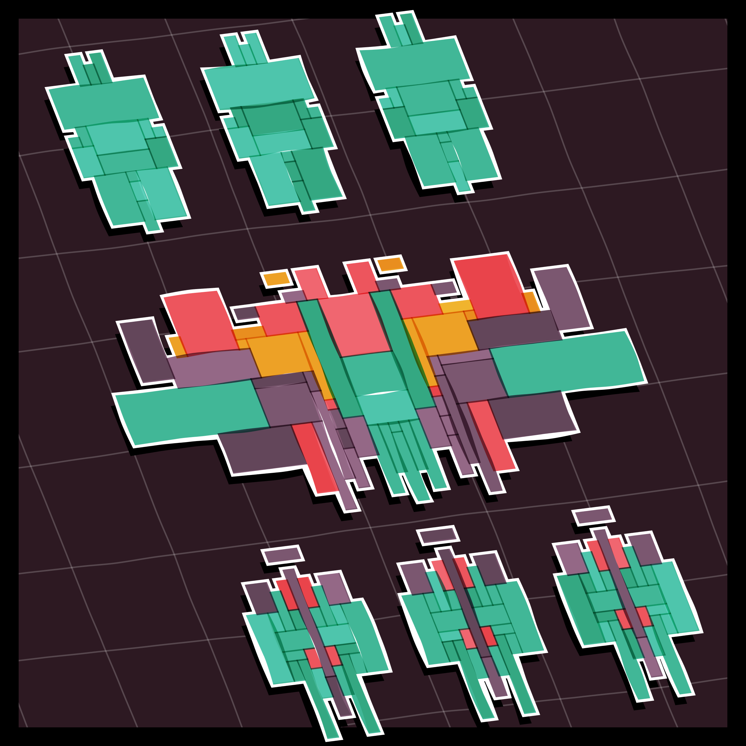 Art Blocks - Art Blocks v2 - Paper Armada #1391 - NFT # 37001391