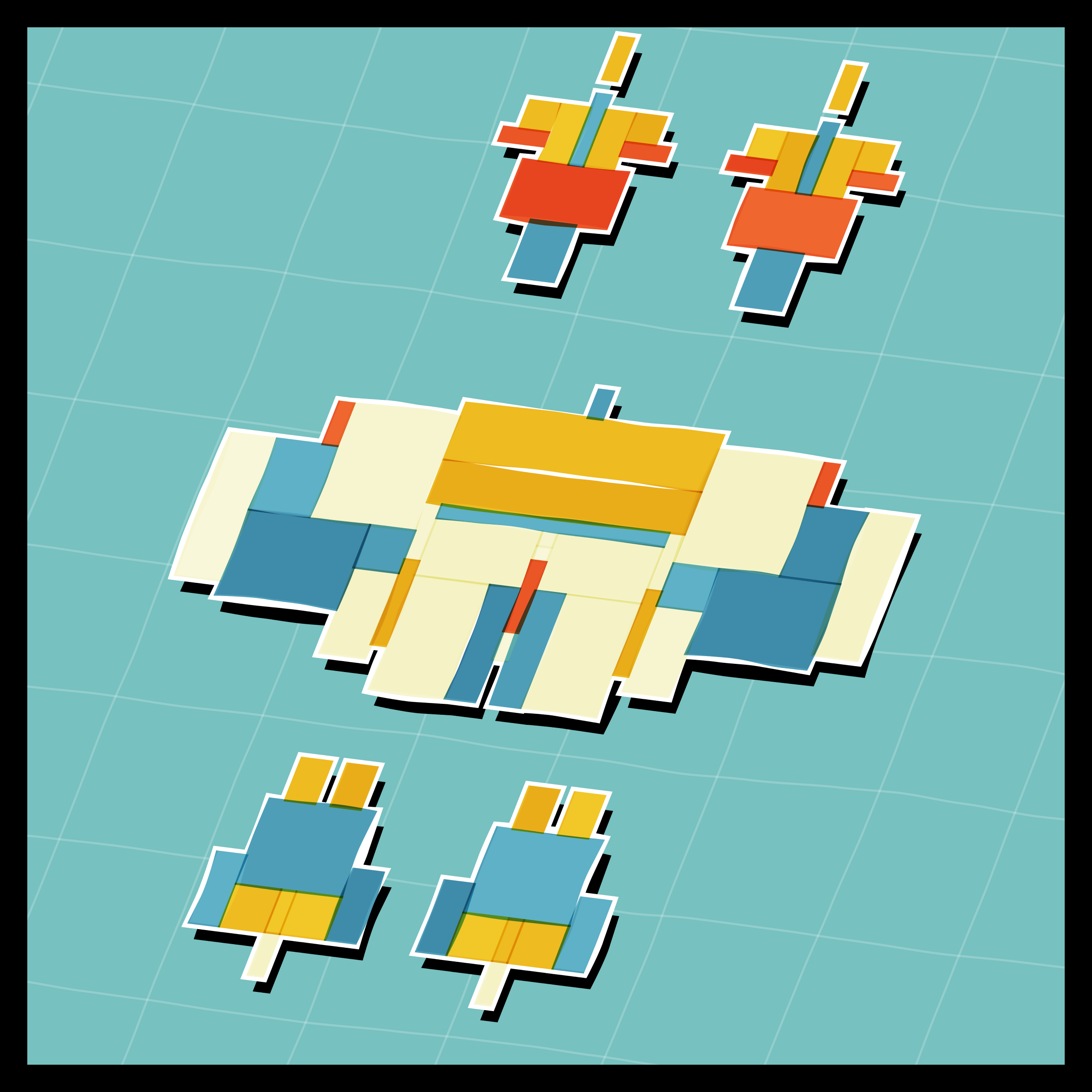 Art Blocks - Art Blocks v2 - Paper Armada #1425 - NFT # 37001425