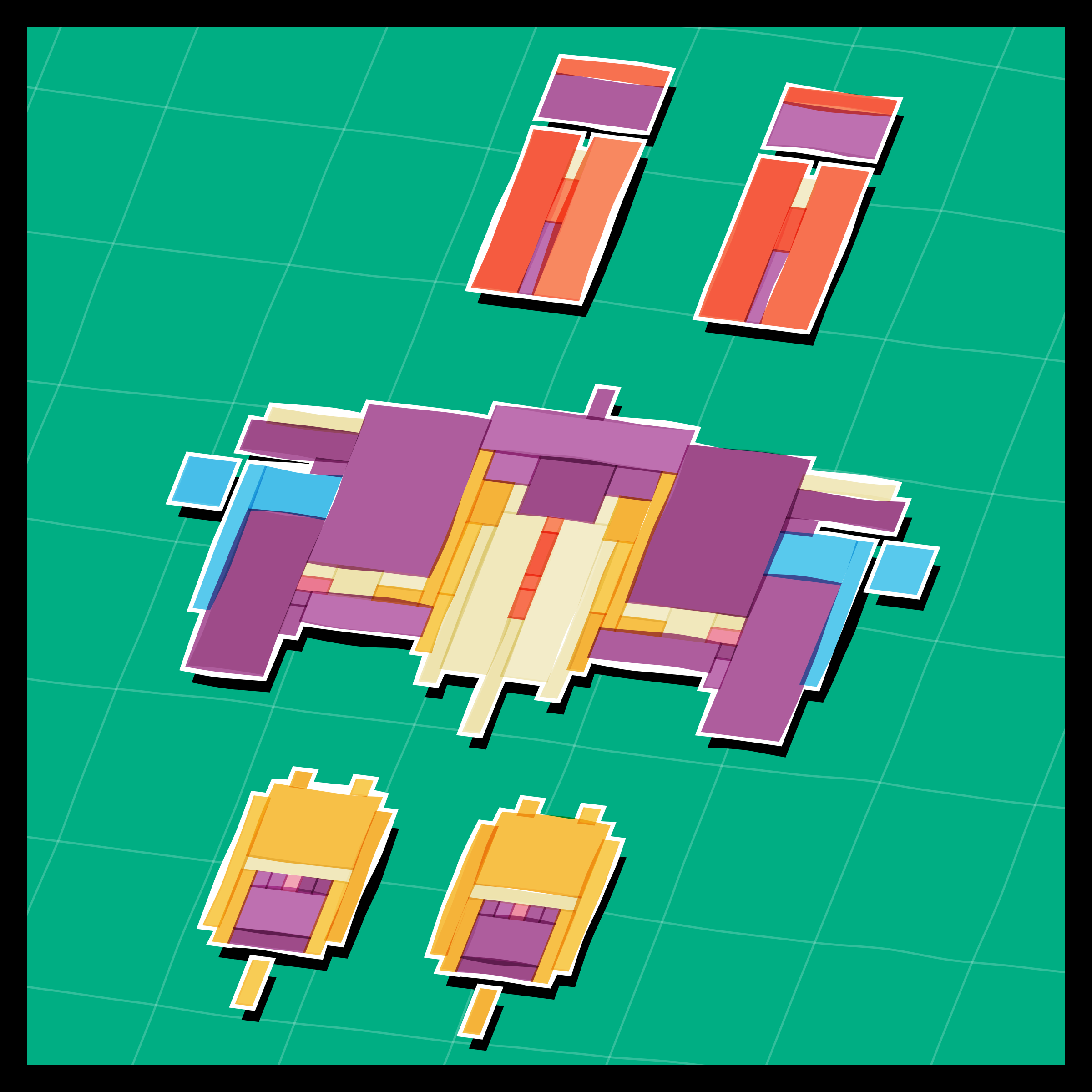 Art Blocks - Art Blocks v2 - Paper Armada #1428 - NFT # 37001428