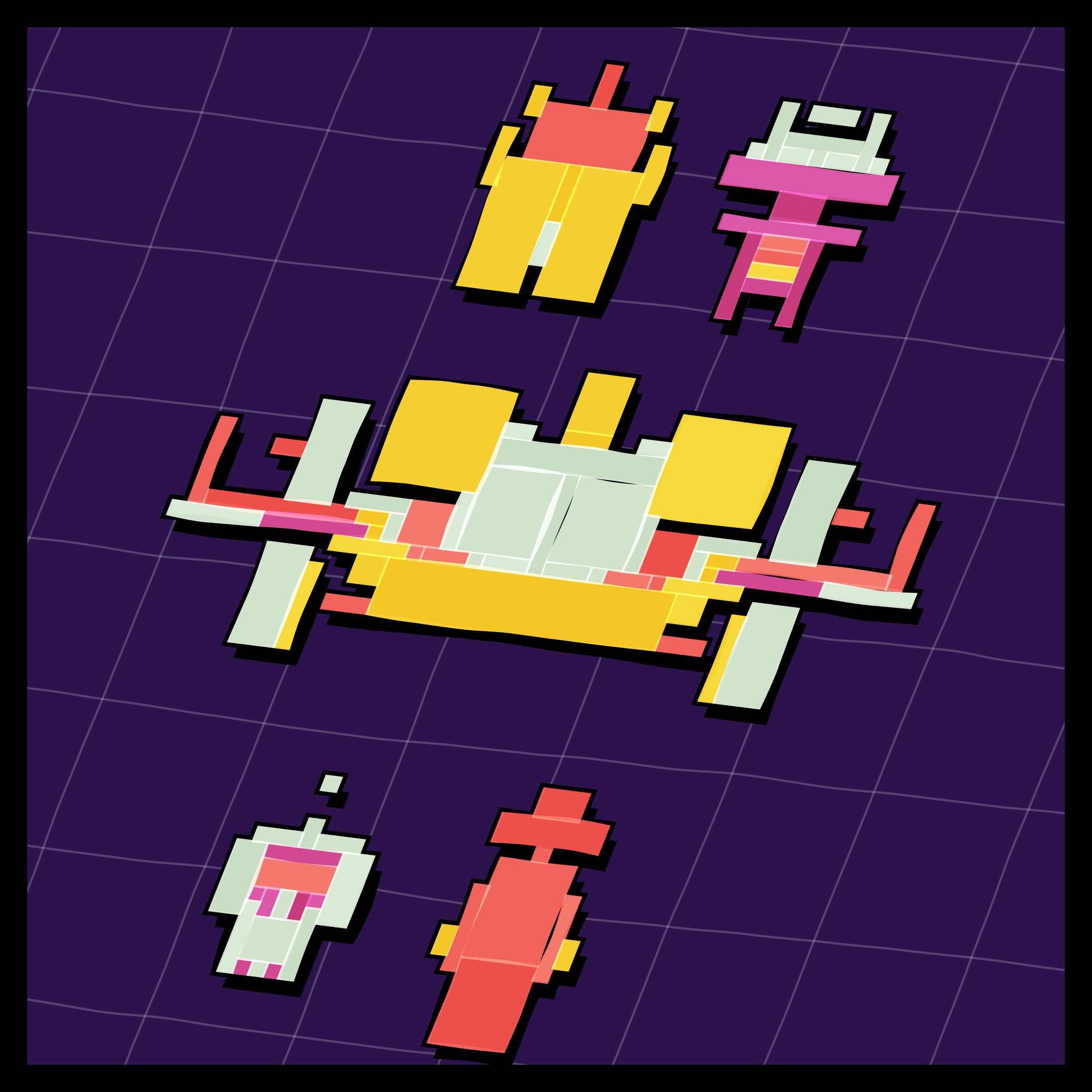 Art Blocks - Art Blocks v2 - Paper Armada #1434 - NFT # 37001434