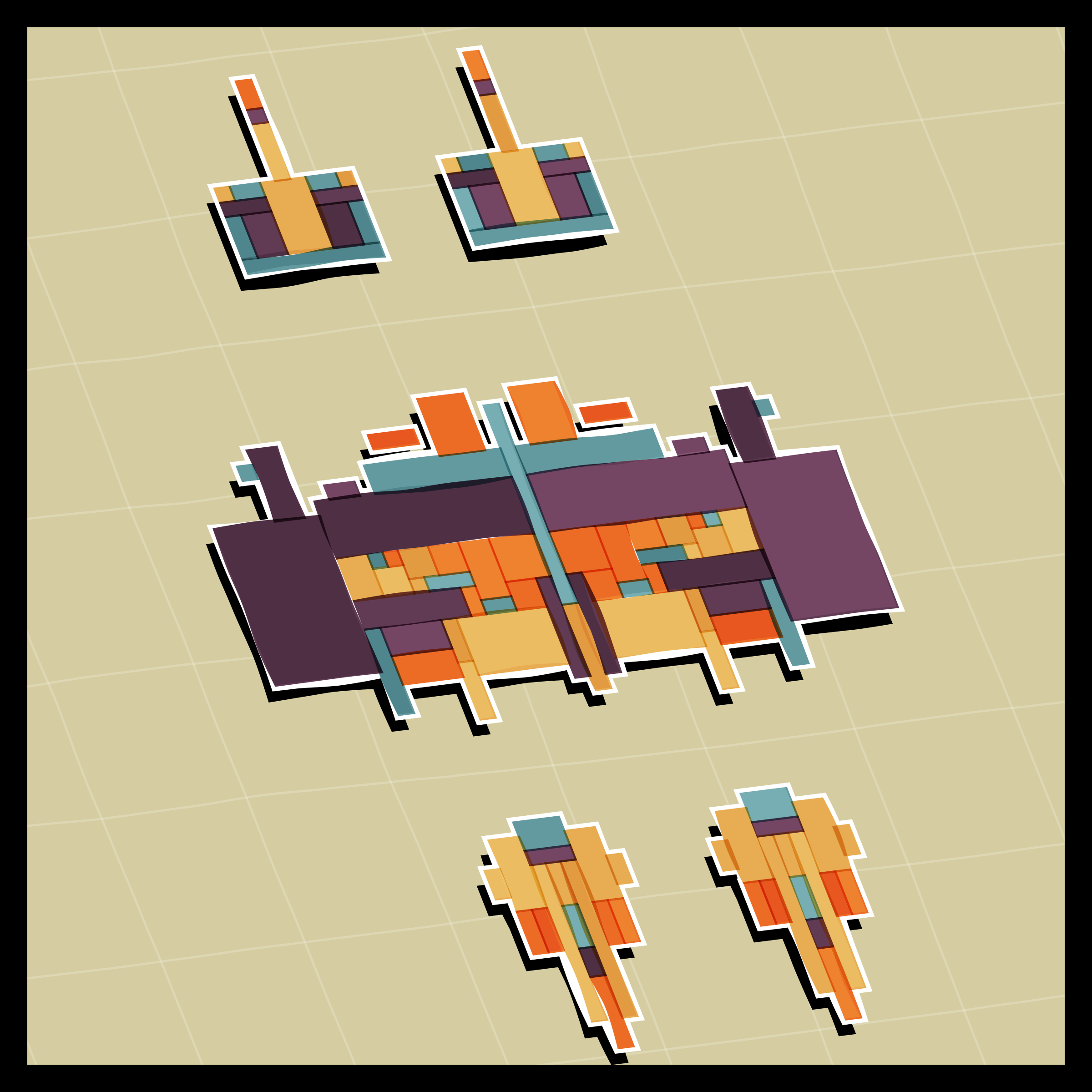 Art Blocks - Art Blocks v2 - Paper Armada #1455 - NFT # 37001455