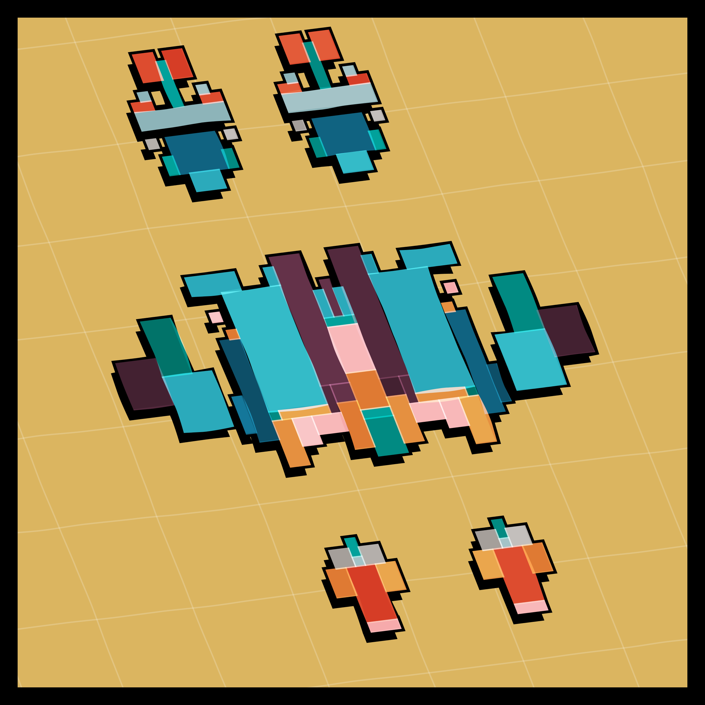 Art Blocks - Art Blocks v2 - Paper Armada #1476 - NFT # 37001476