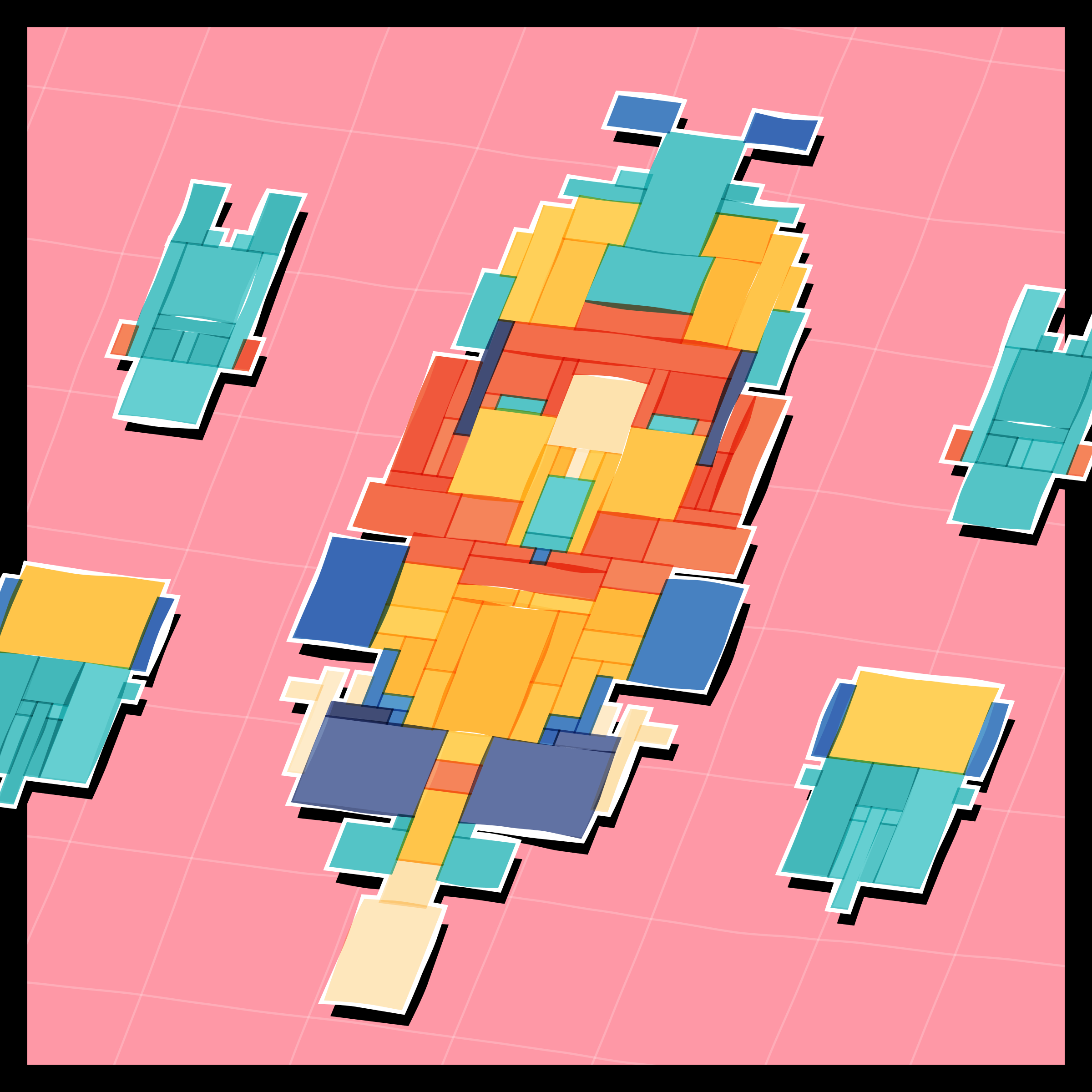 Art Blocks - Art Blocks v2 - Paper Armada #1490 - NFT # 37001490