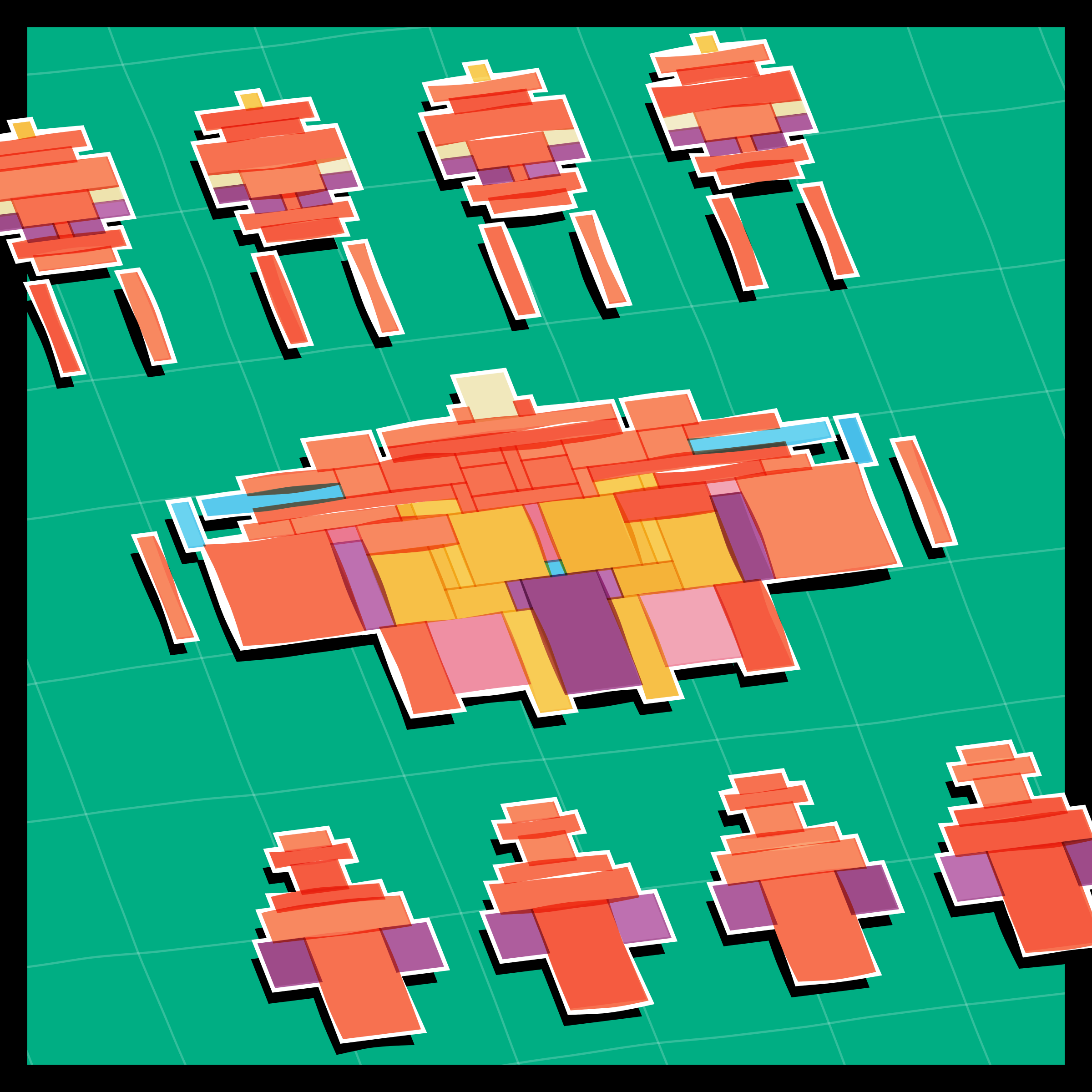 Art Blocks - Art Blocks v2 - Paper Armada #1532 - NFT # 37001532