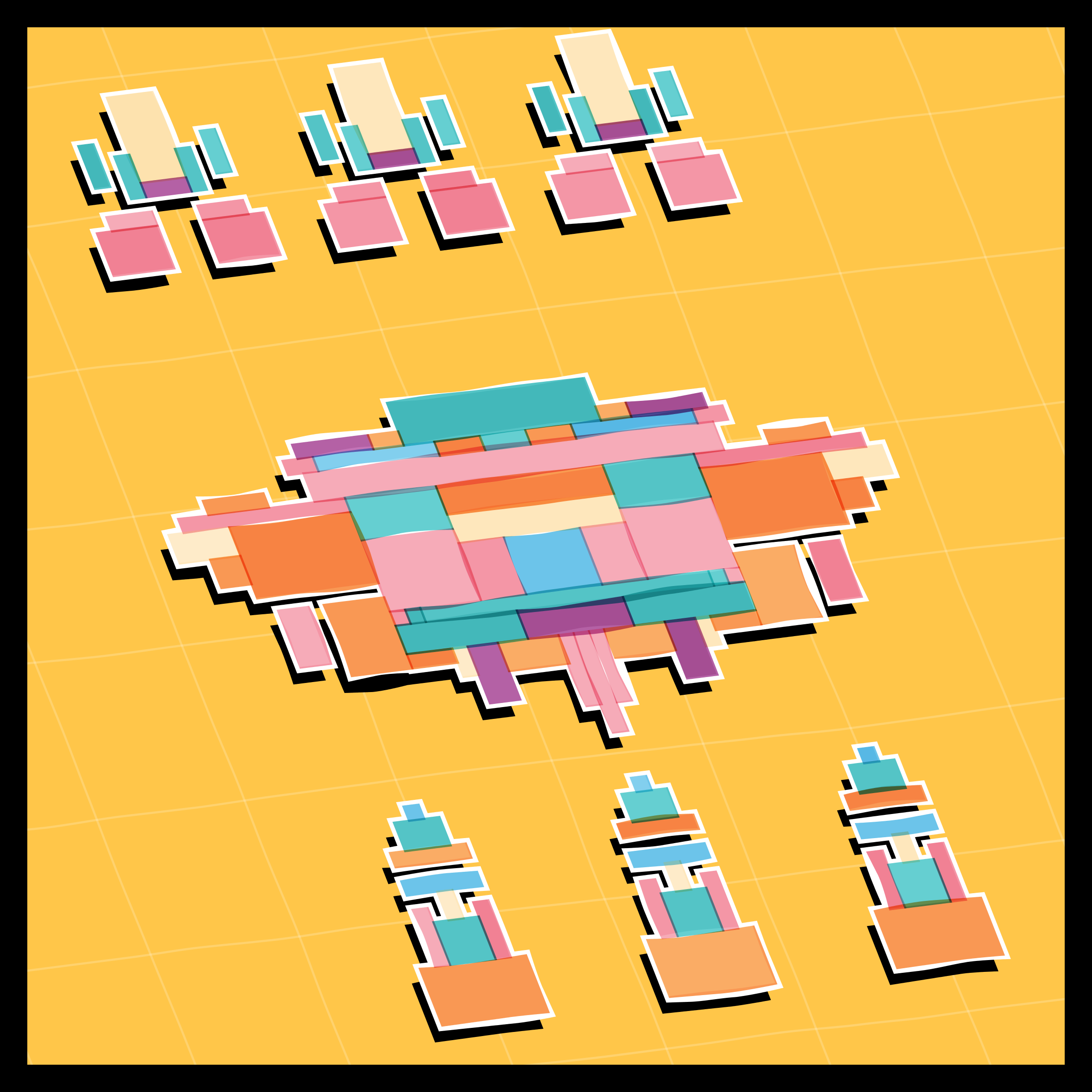 Art Blocks - Art Blocks v2 - Paper Armada #1587 - NFT # 37001587