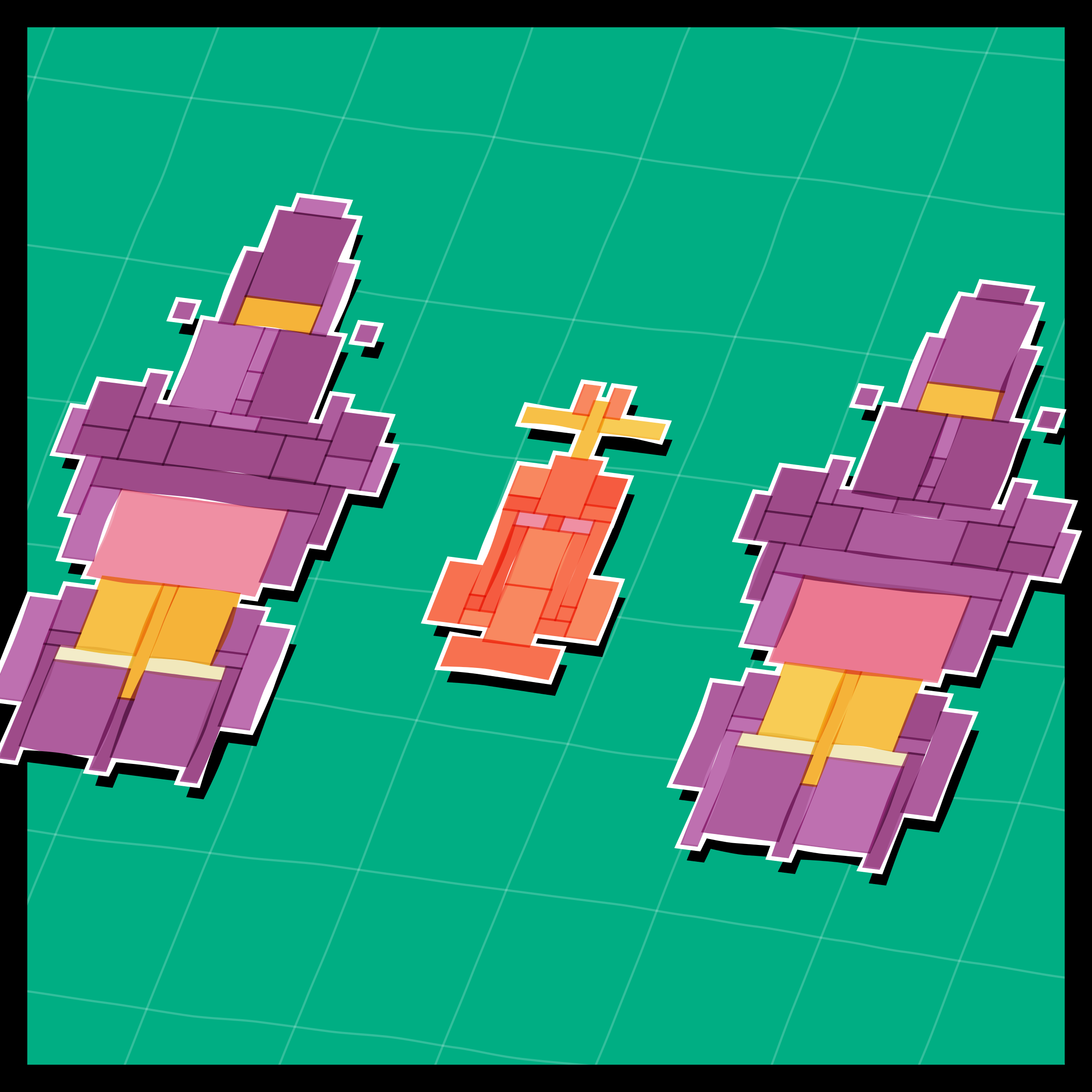 Art Blocks - Art Blocks v2 - Paper Armada #1628 - NFT # 37001628