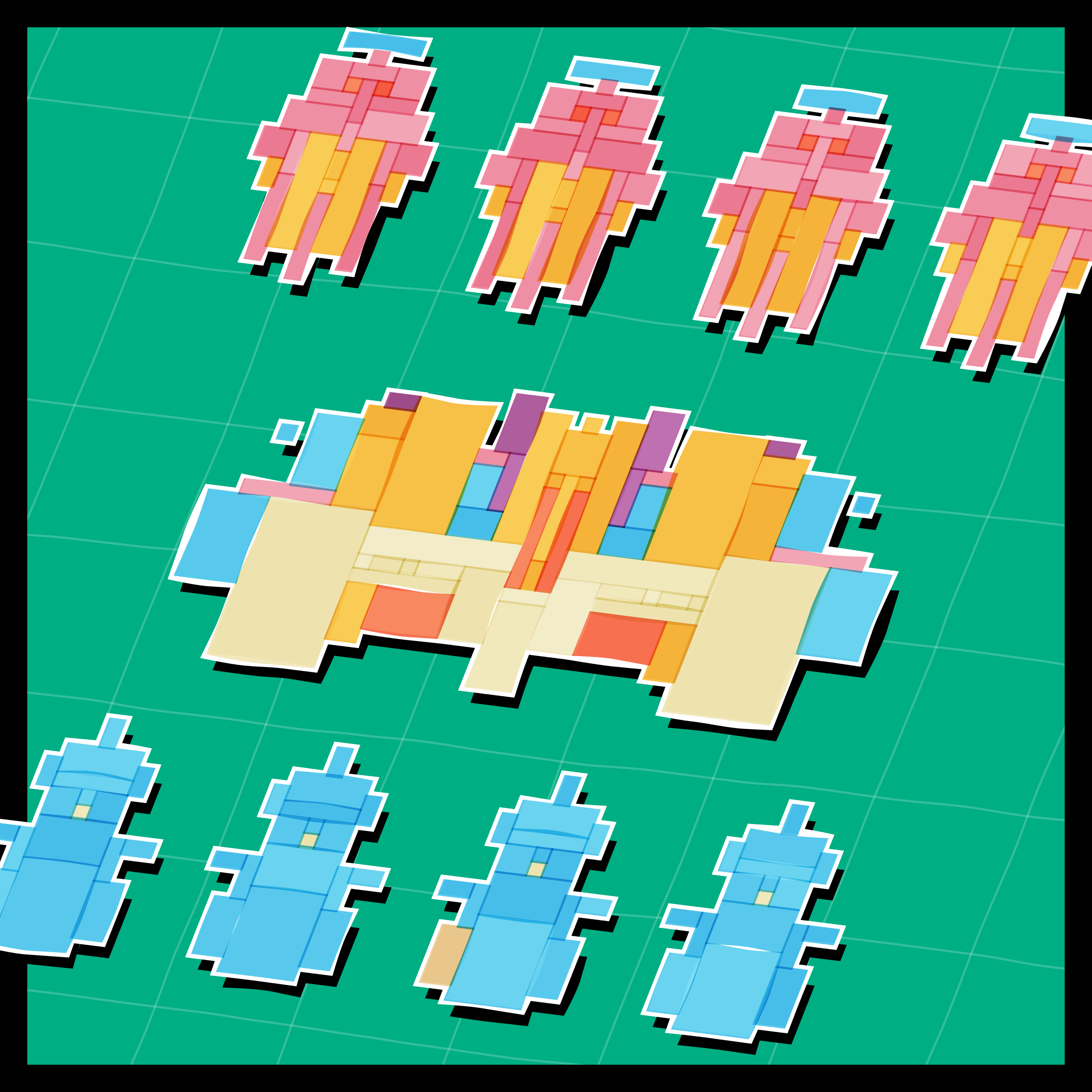 Art Blocks - Art Blocks v2 - Paper Armada #1729 - NFT # 37001729