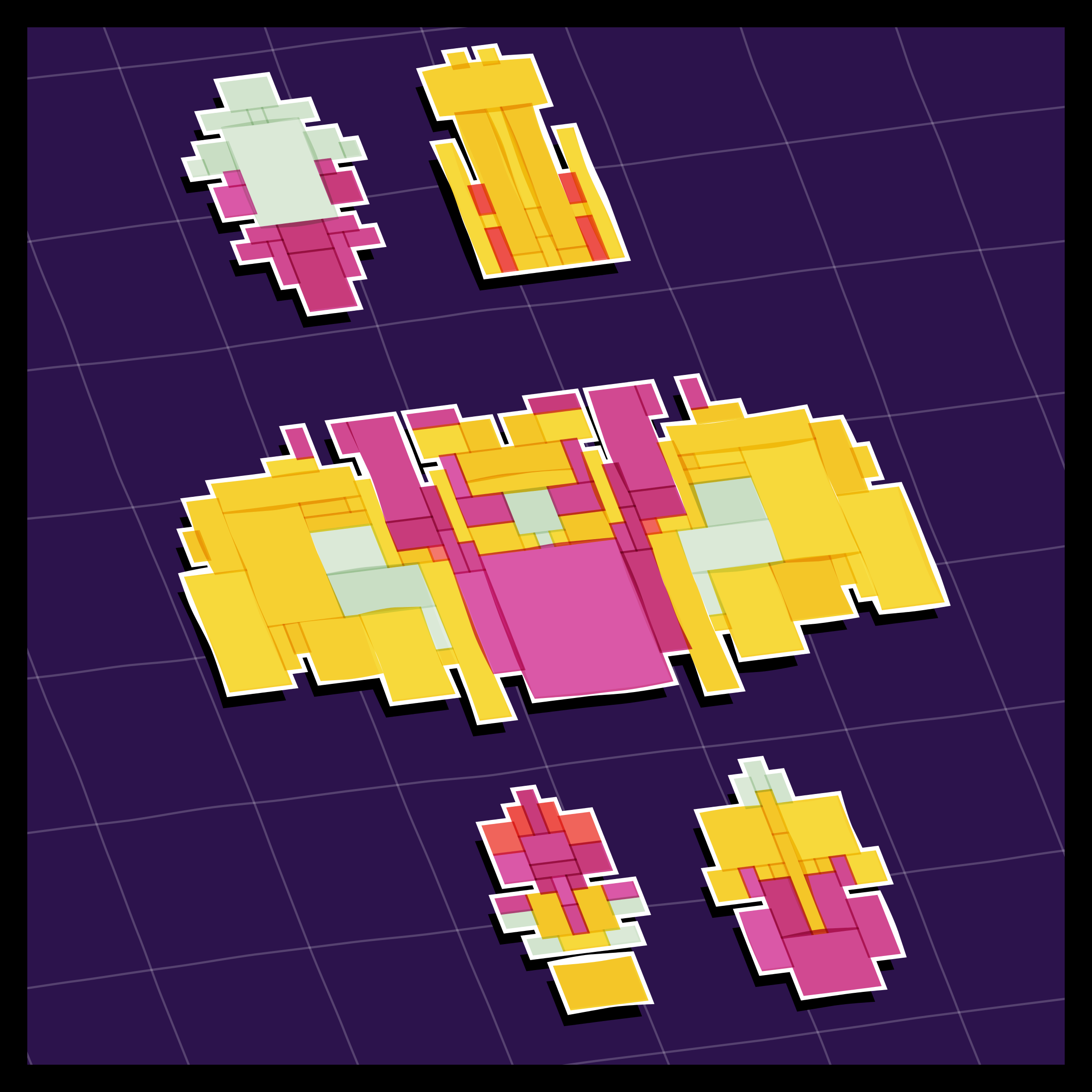 Art Blocks - Art Blocks v2 - Paper Armada #1745 - NFT # 37001745